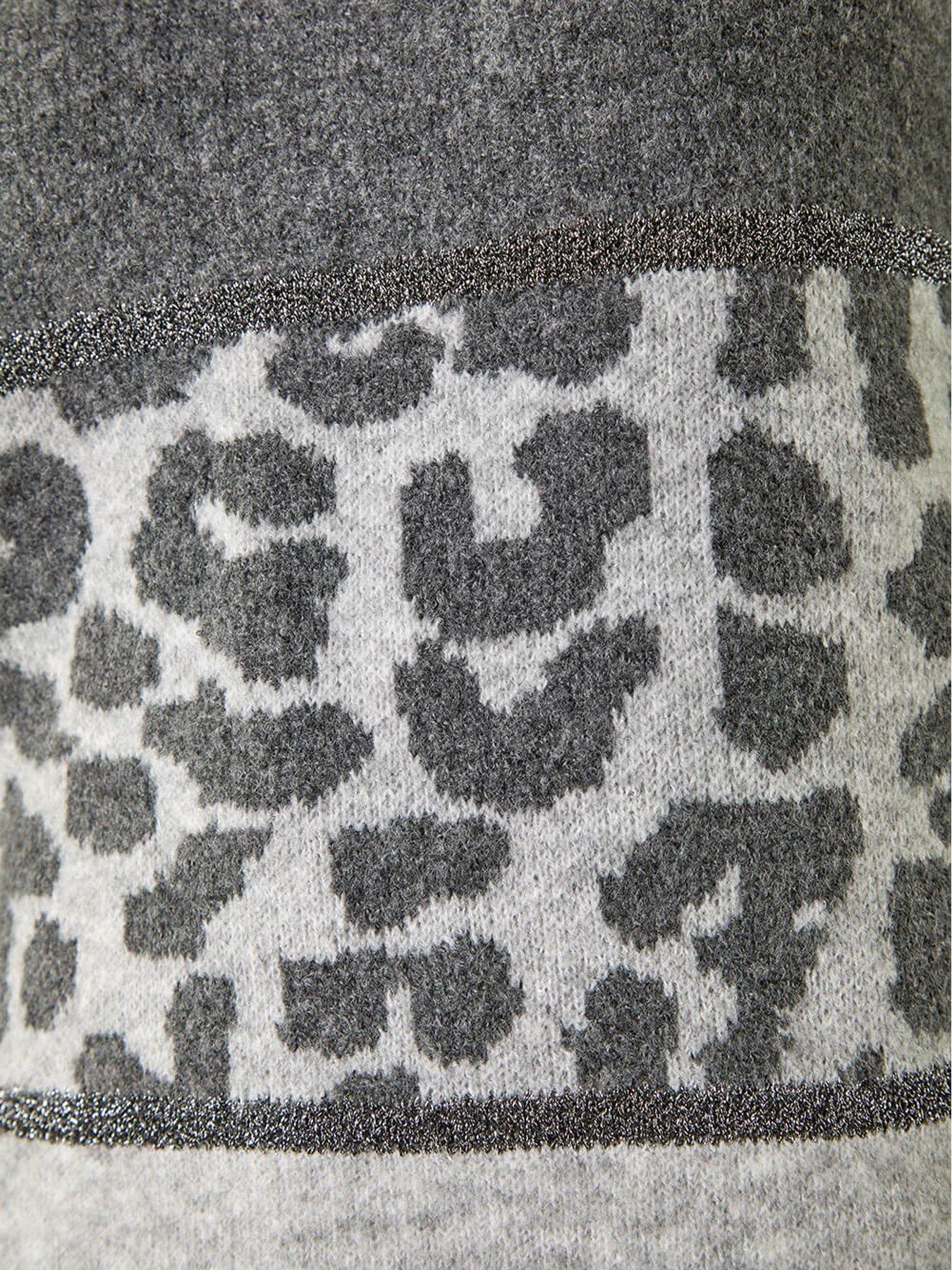  image of roman-petite-animal-colourblock-stretch-jumper-grey