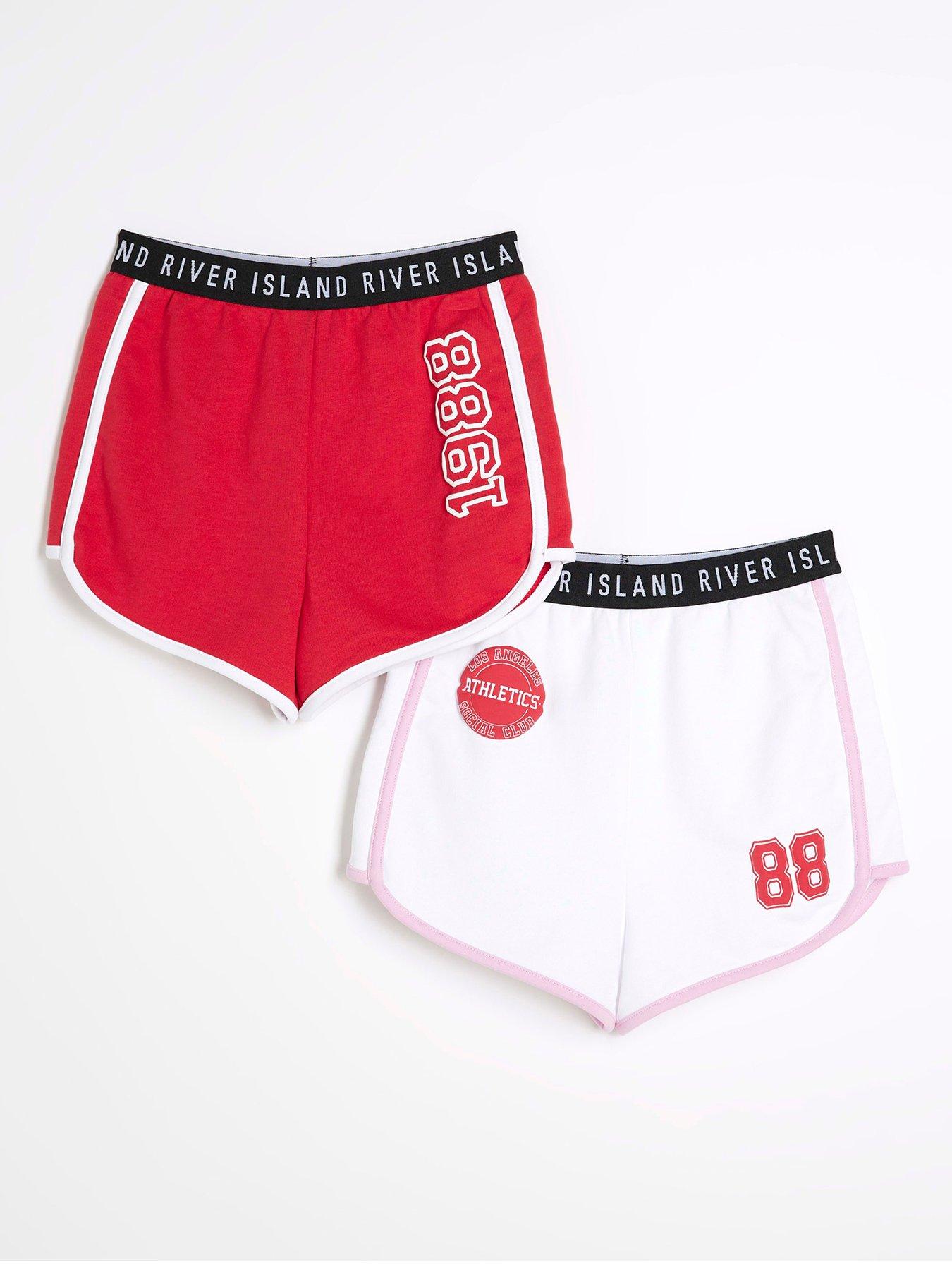 river-island-girls-waistband-runner-shorts-2-pack-red