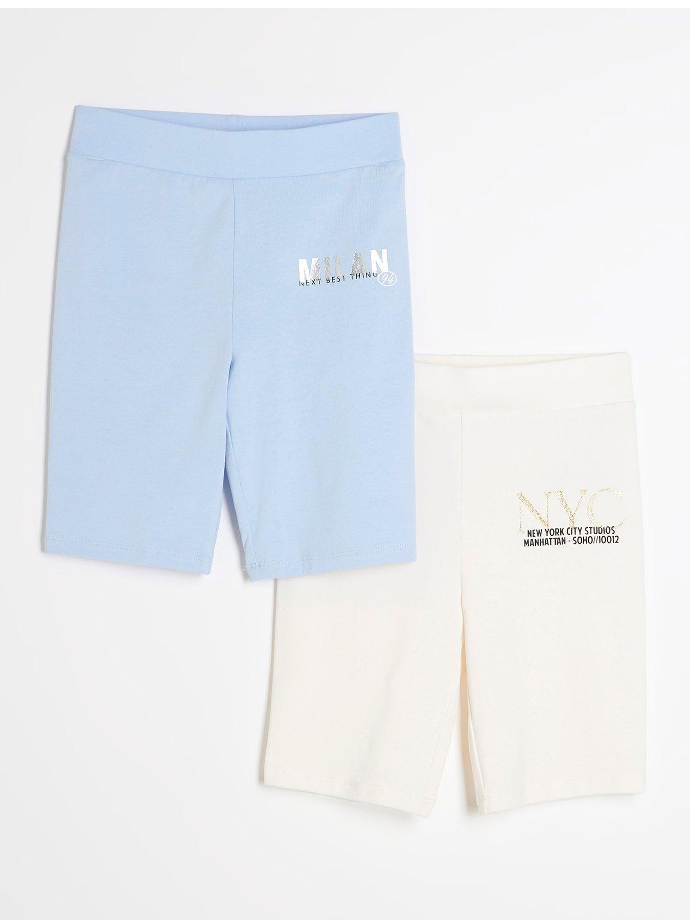 river-island-older-girl-cycling-shorts-2-pack-blue