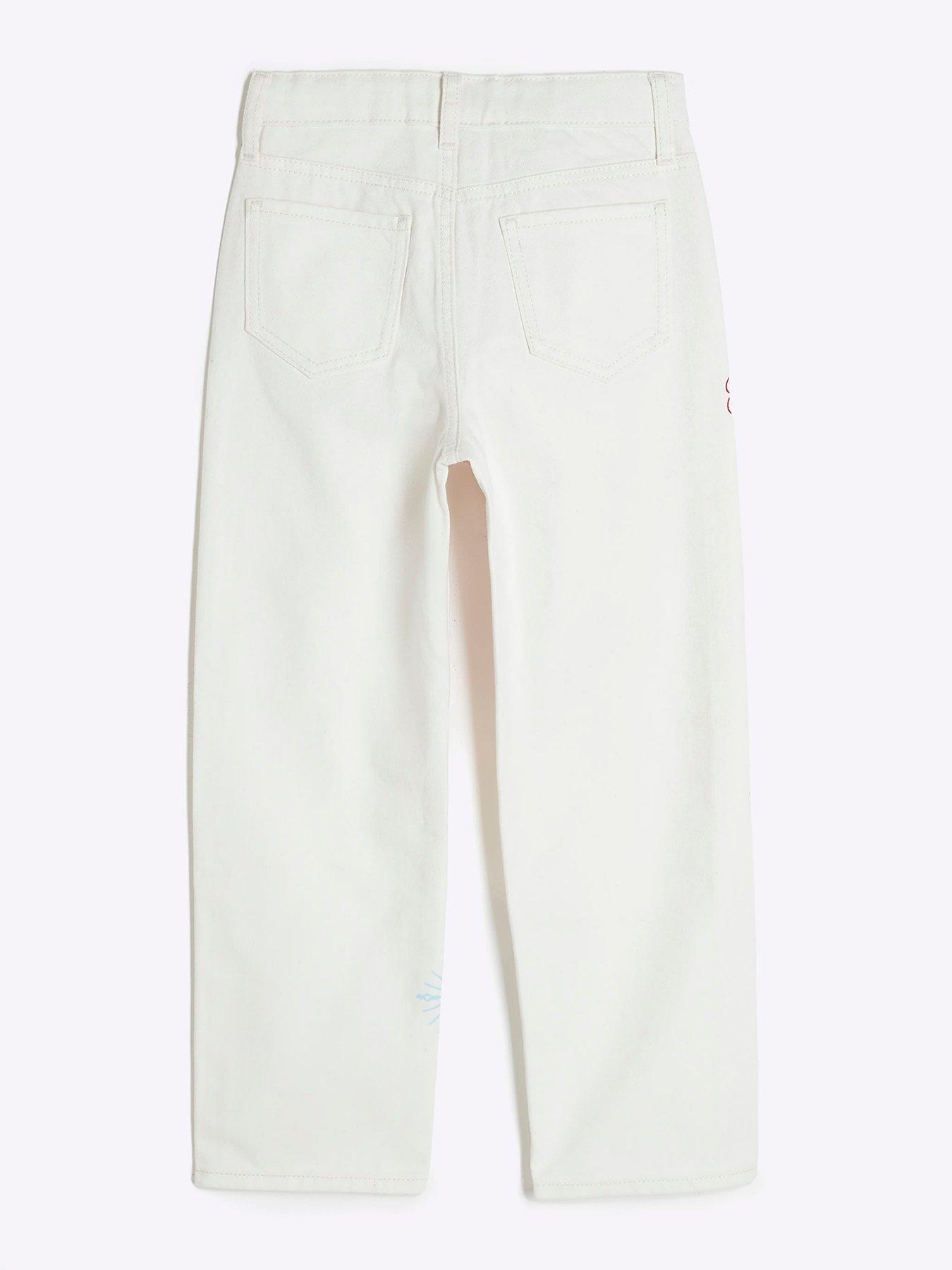 Image 2 of 4 of River Island Tarot Straight Jean - White