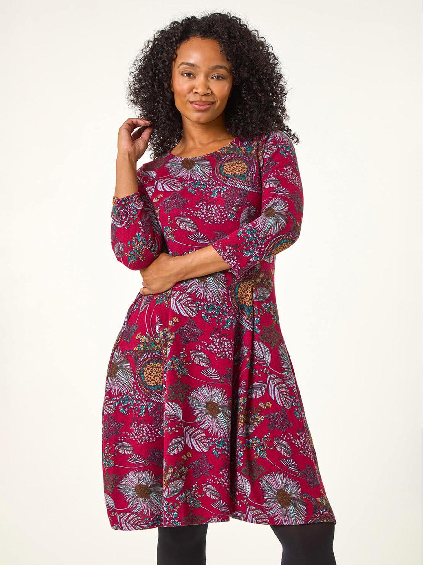 Dresses | Petite | Jersey Dresses | Red | 16 | Women | Littlewoods