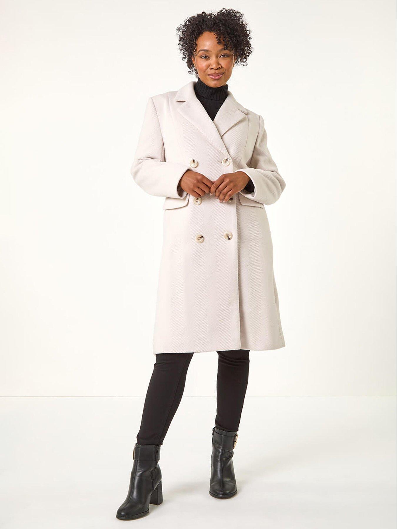  image of roman-petite-double-breasted-coat-ivory