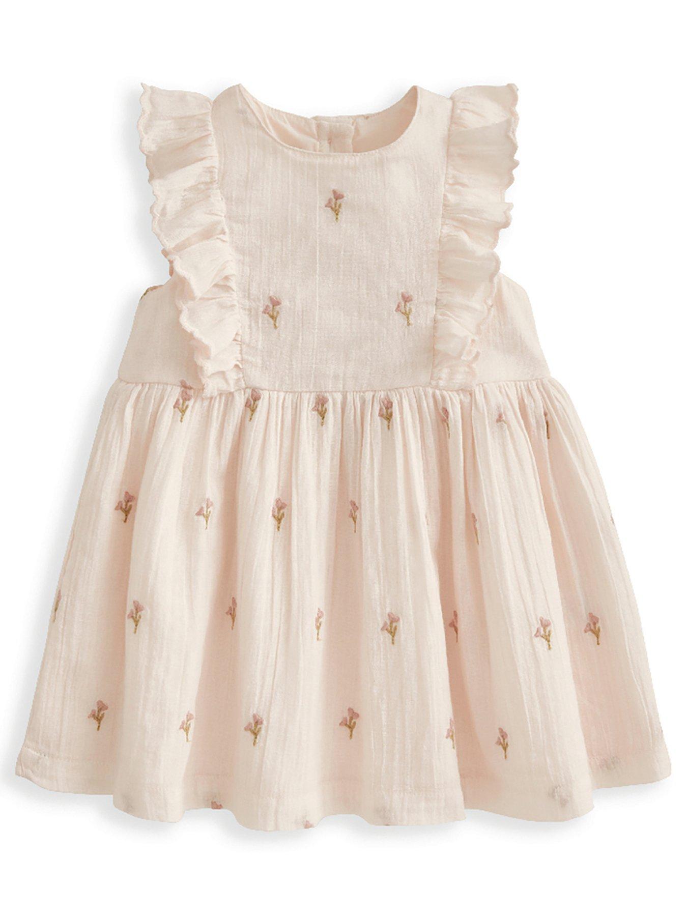 mamas-papas-baby-girls-embroidered-frill-dress-pink