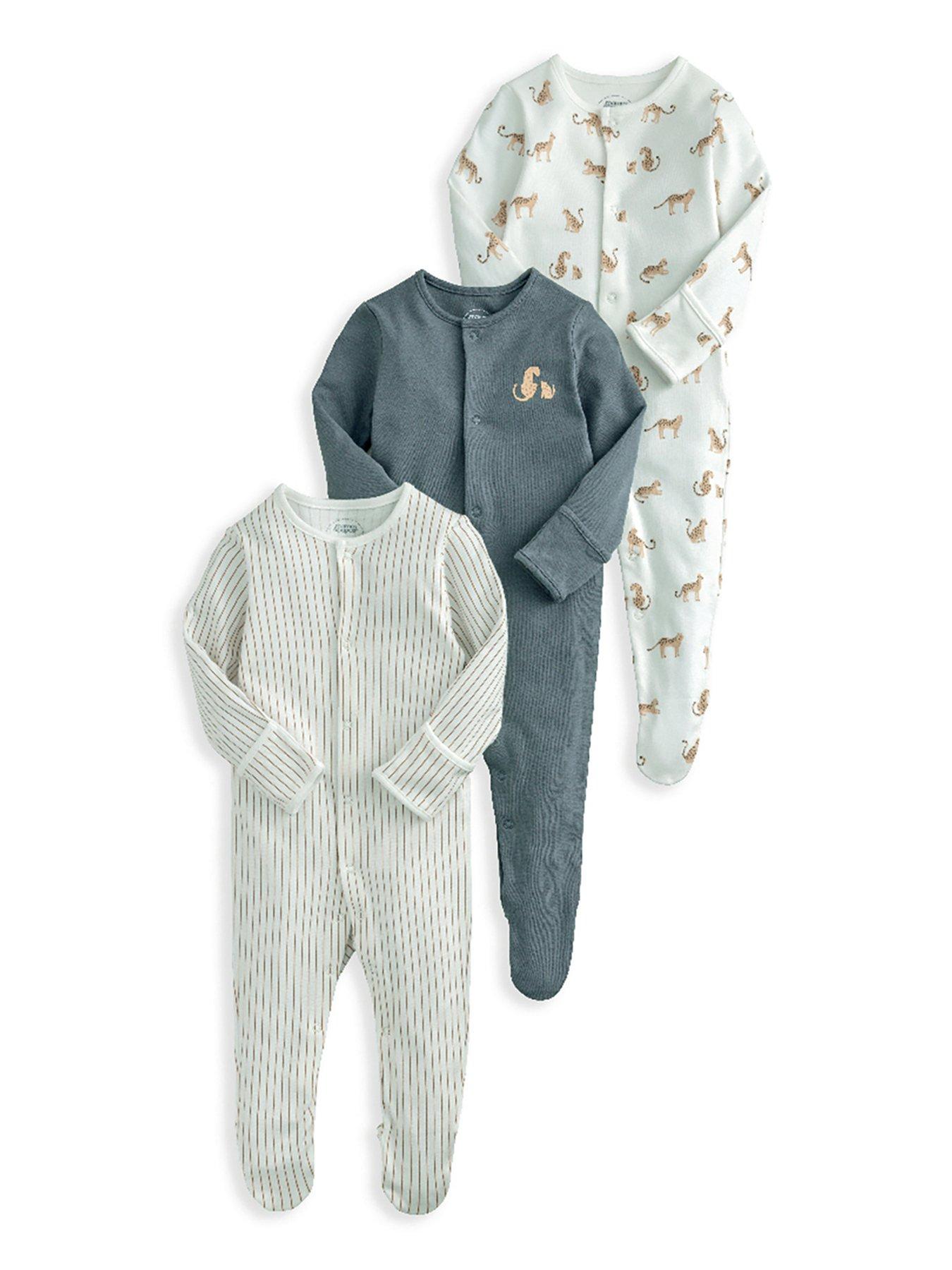 mamas-papas-baby-boys-3-pack-leopard-sleepsuits-multi