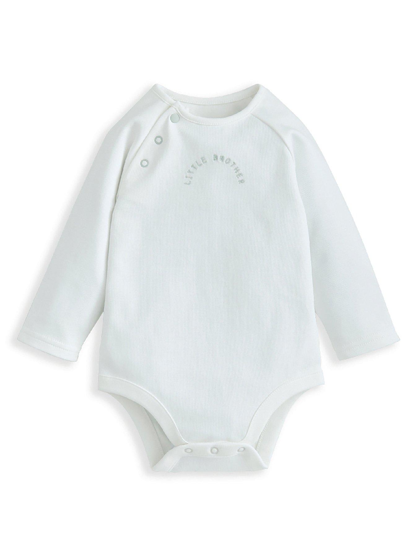  image of mamas-papas-baby-boys-2-piece-little-brother-bodysuit-leggings-set-green