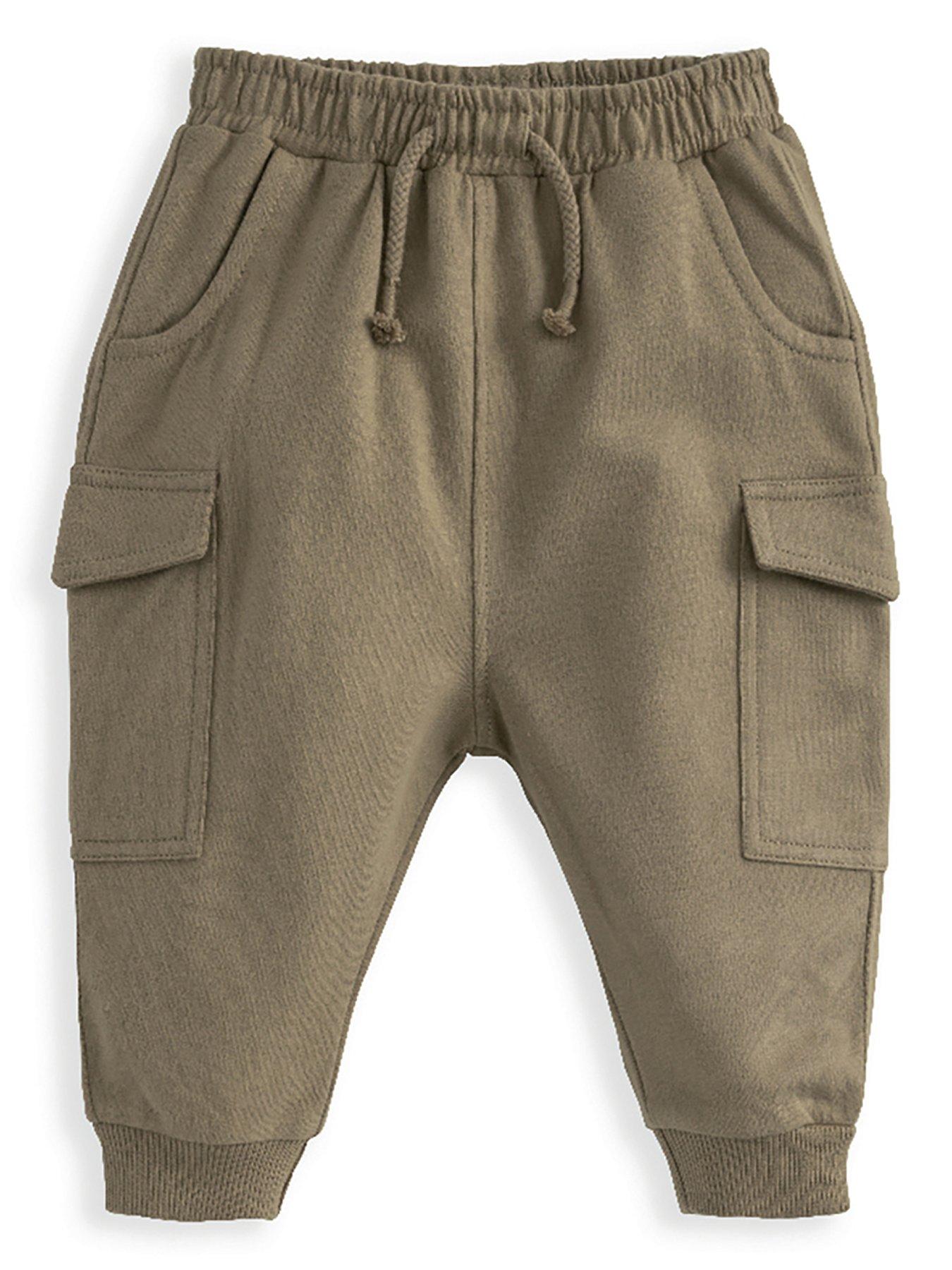 Image 1 of 3 of Mamas & Papas Baby Boys Utility Joggers - Beige