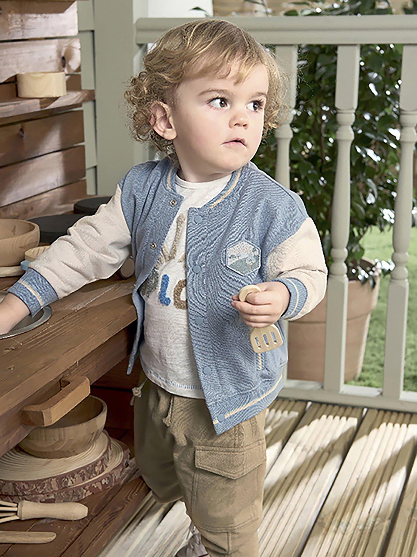 Image 2 of 3 of Mamas & Papas Baby Boys Utility Joggers - Beige