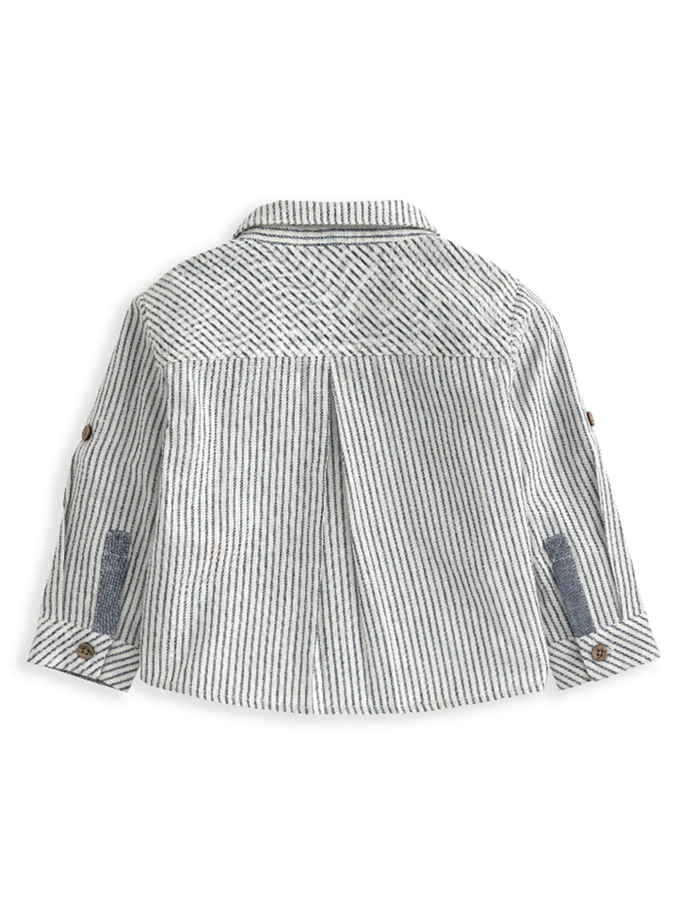  image of mamas-papas-baby-boys-pinstripe-shirt-blue