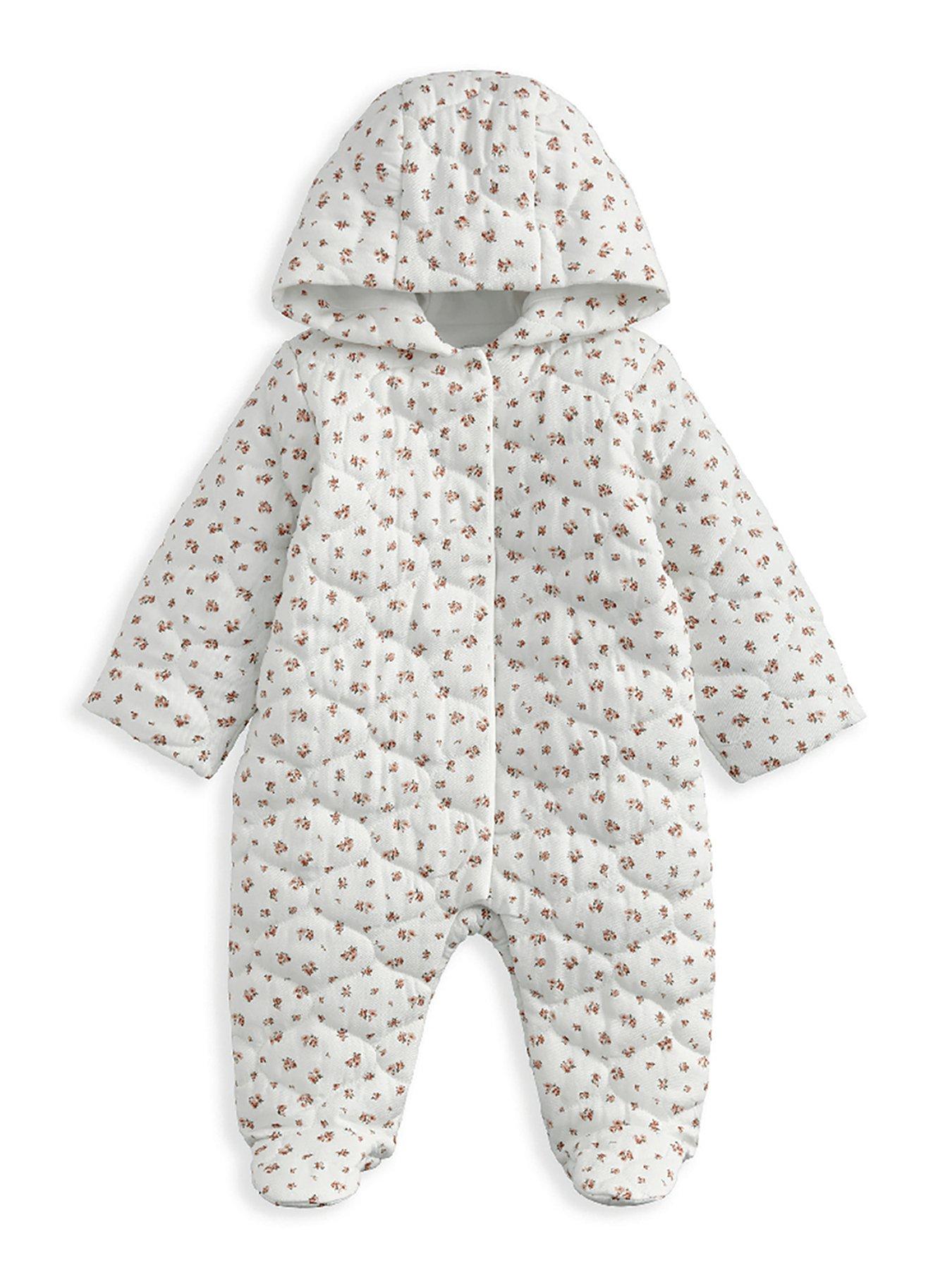 mamas-papas-baby-girls-floral-print-quilted-pramsuit-pink