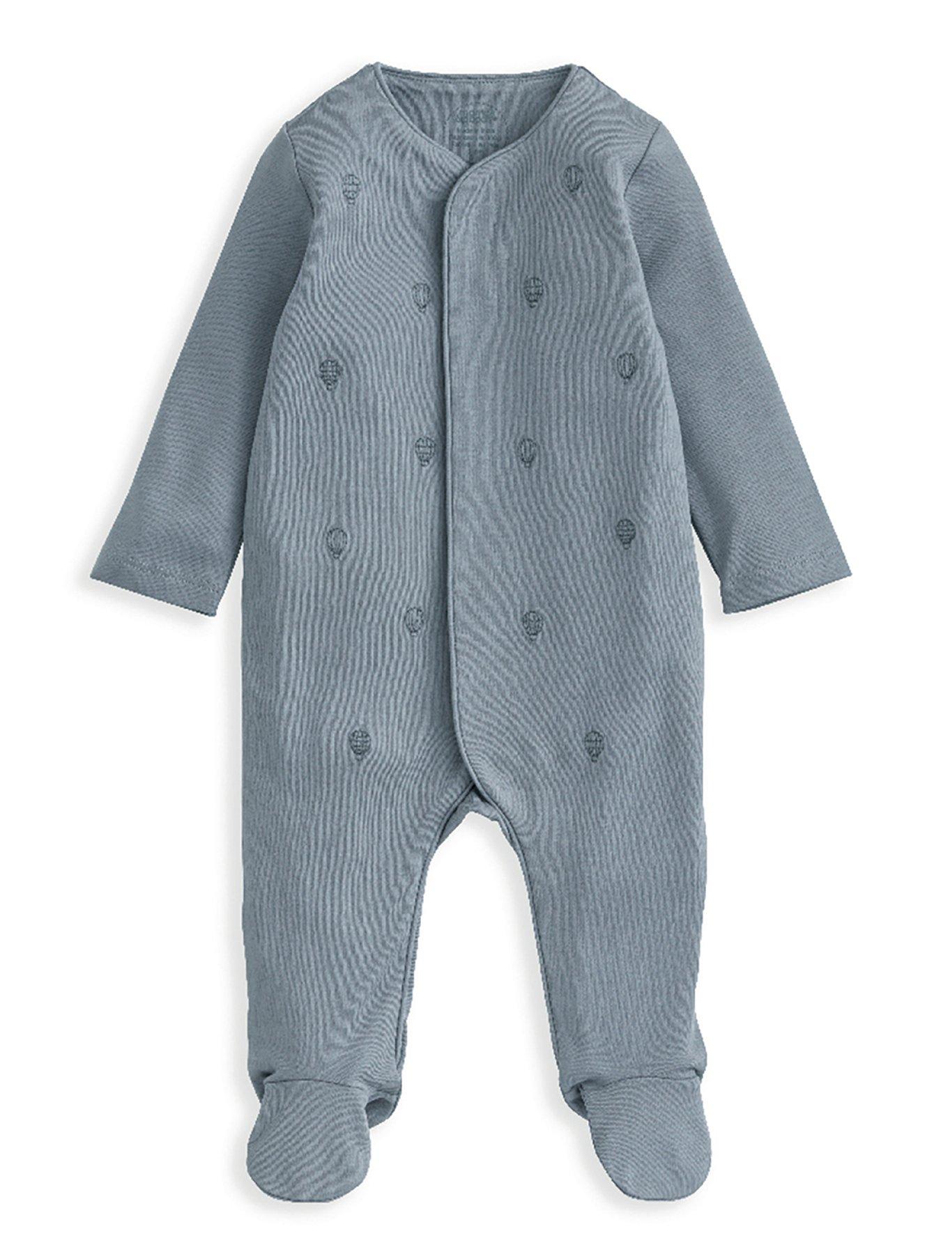 undefined Baby Boys Embroidered Balloon Sleepsuit - Blue