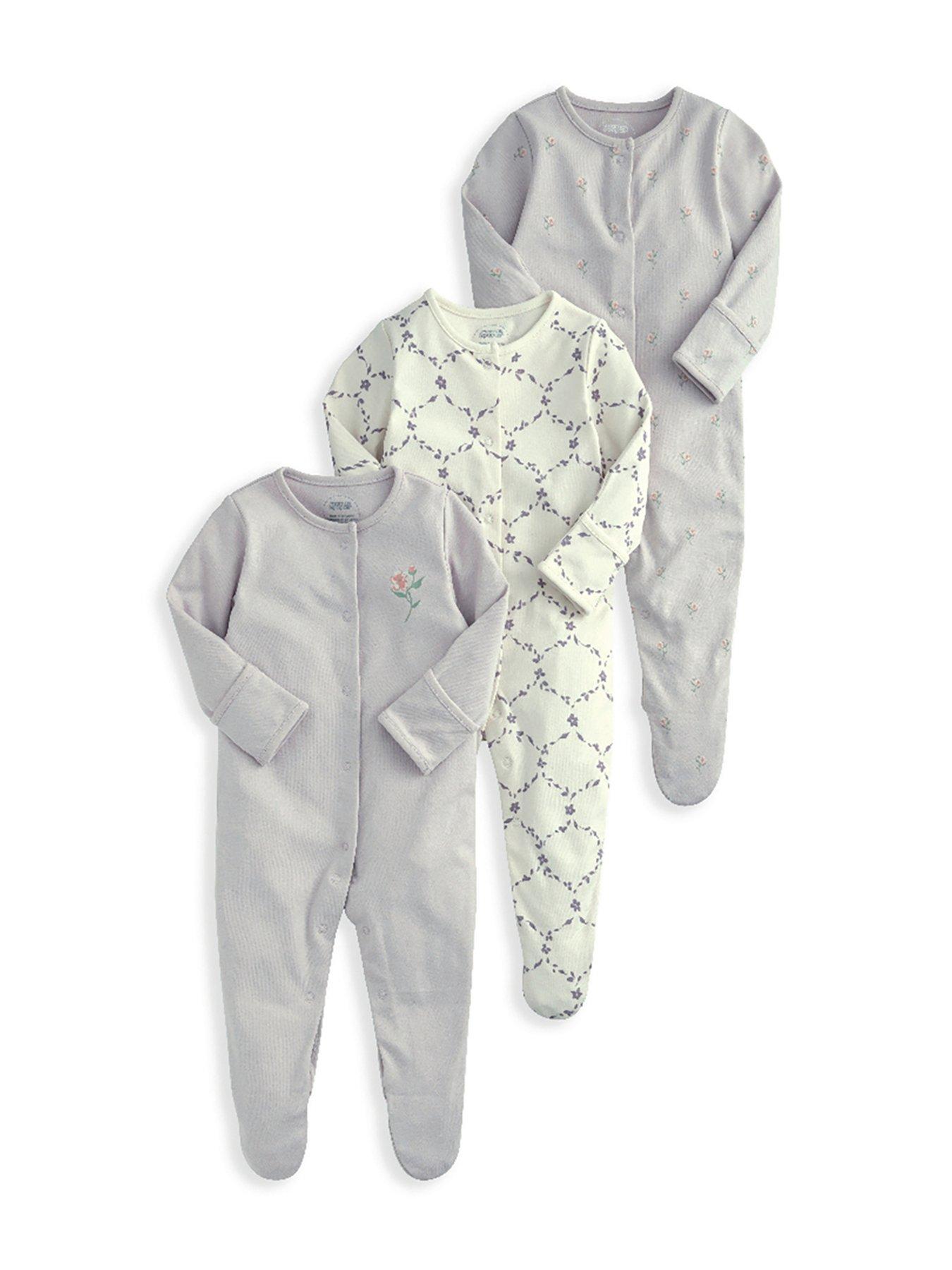 mamas-papas-baby-girls-3-pack-trellis-print-sleepsuits-purple