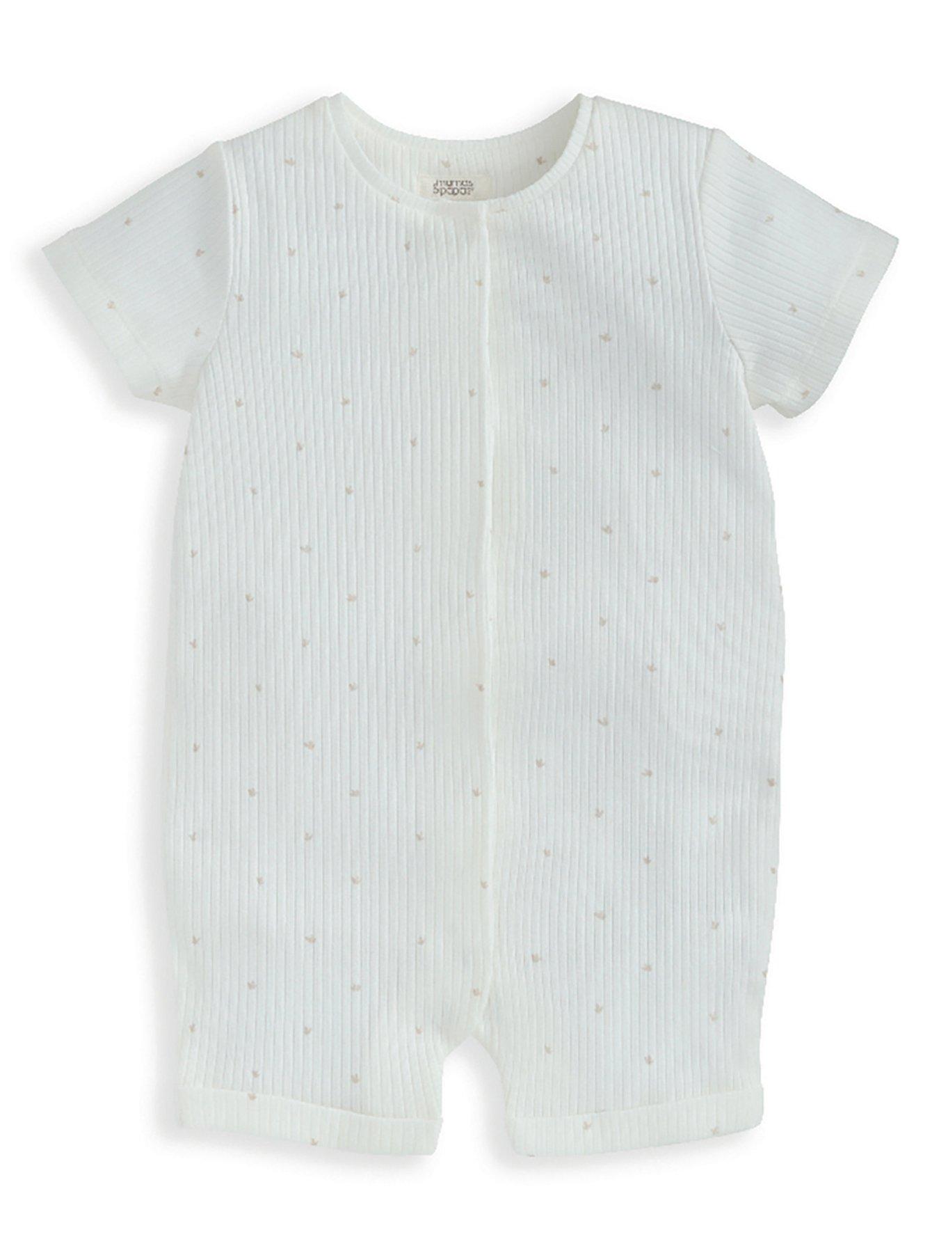 mamas-papas-baby-unisex-spot-print-zip-shortie-romper-white