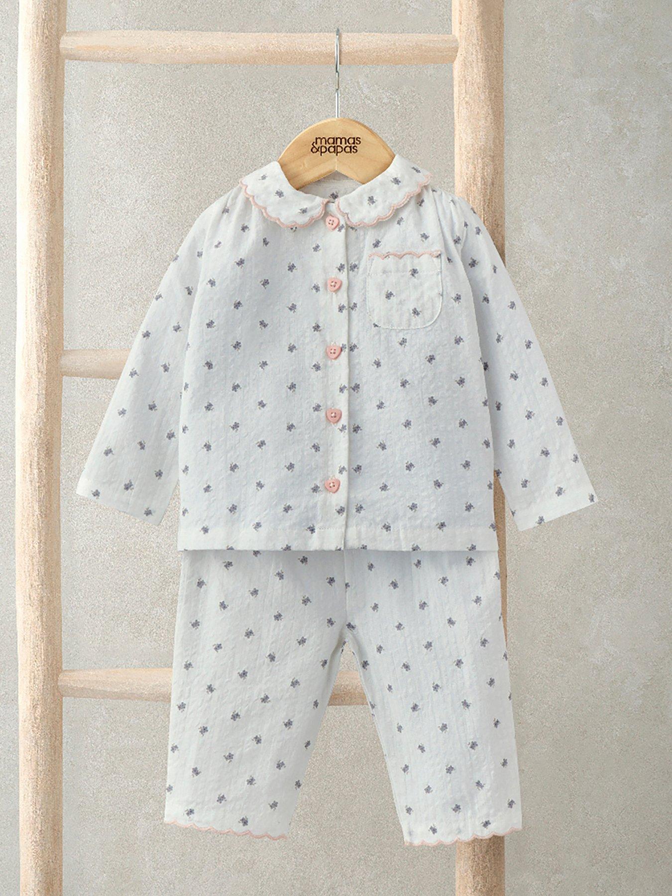 mamas-papas-baby-girls-floral-scalloped-pyjamas-multi