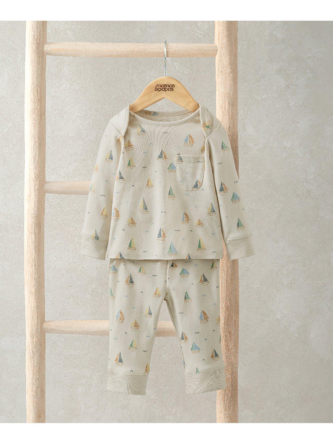  image of mamas-papas-baby-boys-nautical-pyjamas-blue