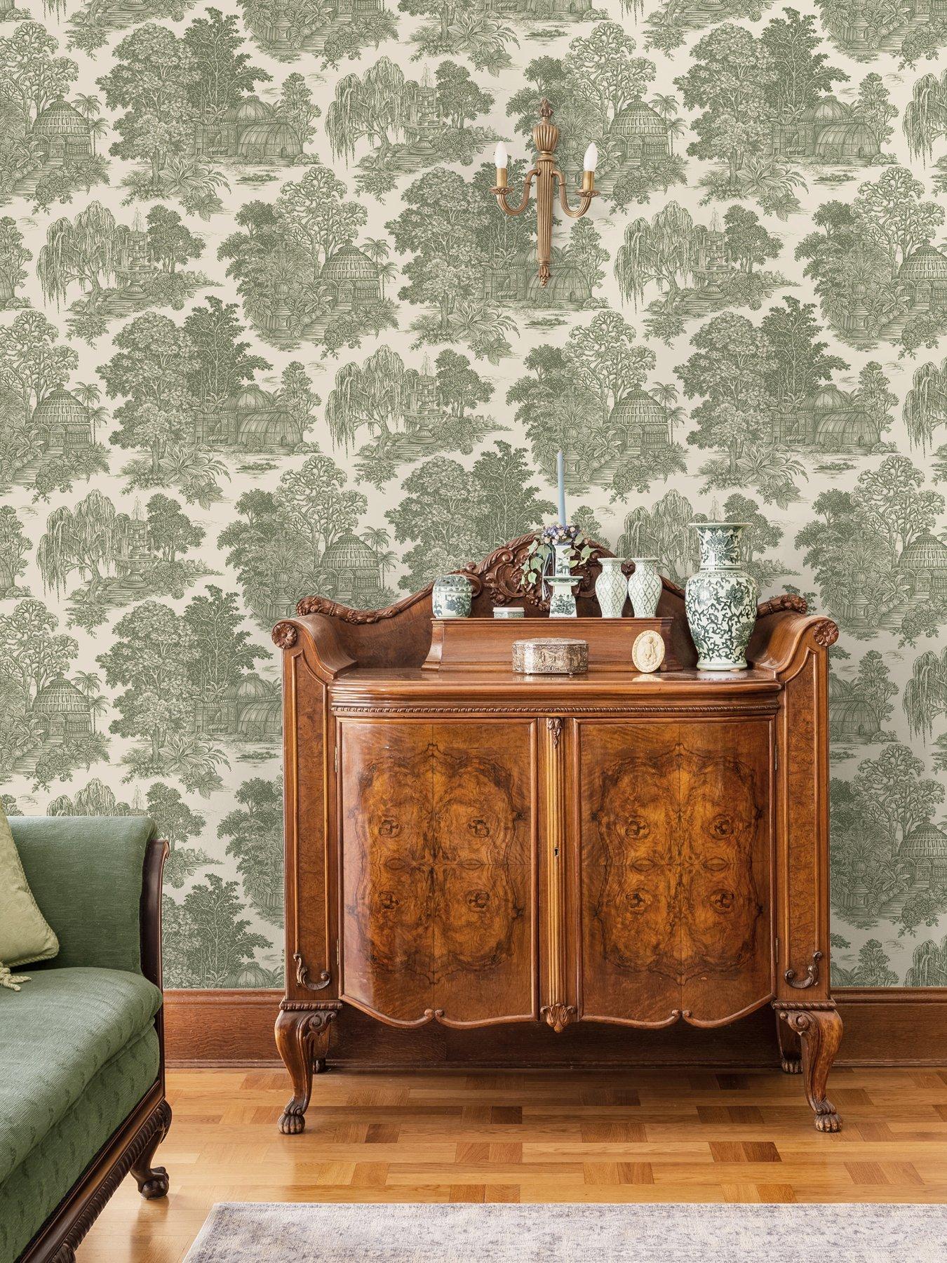 Holden Decor Osterley Wallpaper - Green