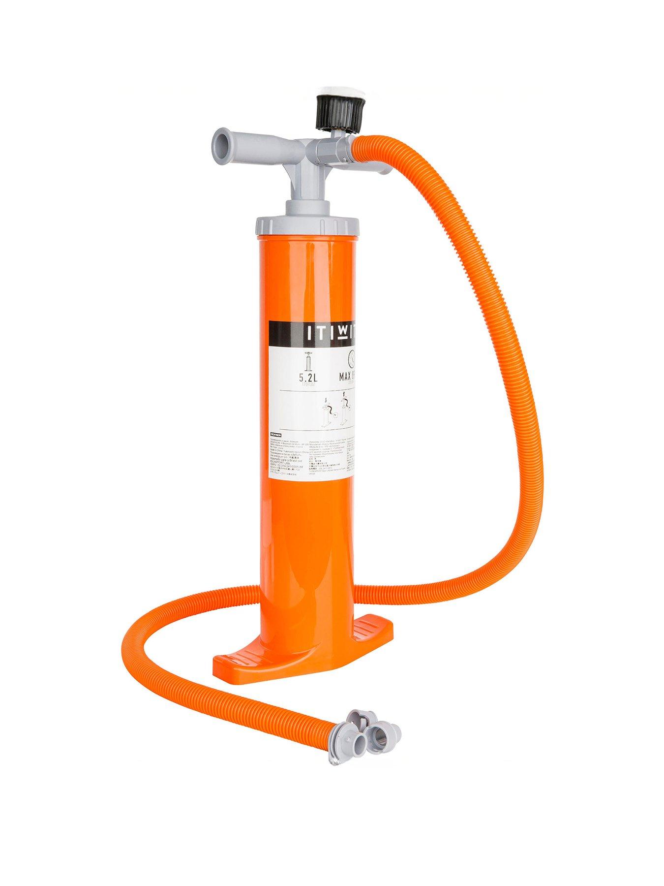  image of decathlon-dual-action-low-pressure-hand-pump-for-canoes-and-kayaks-2x26l-1-8-psi