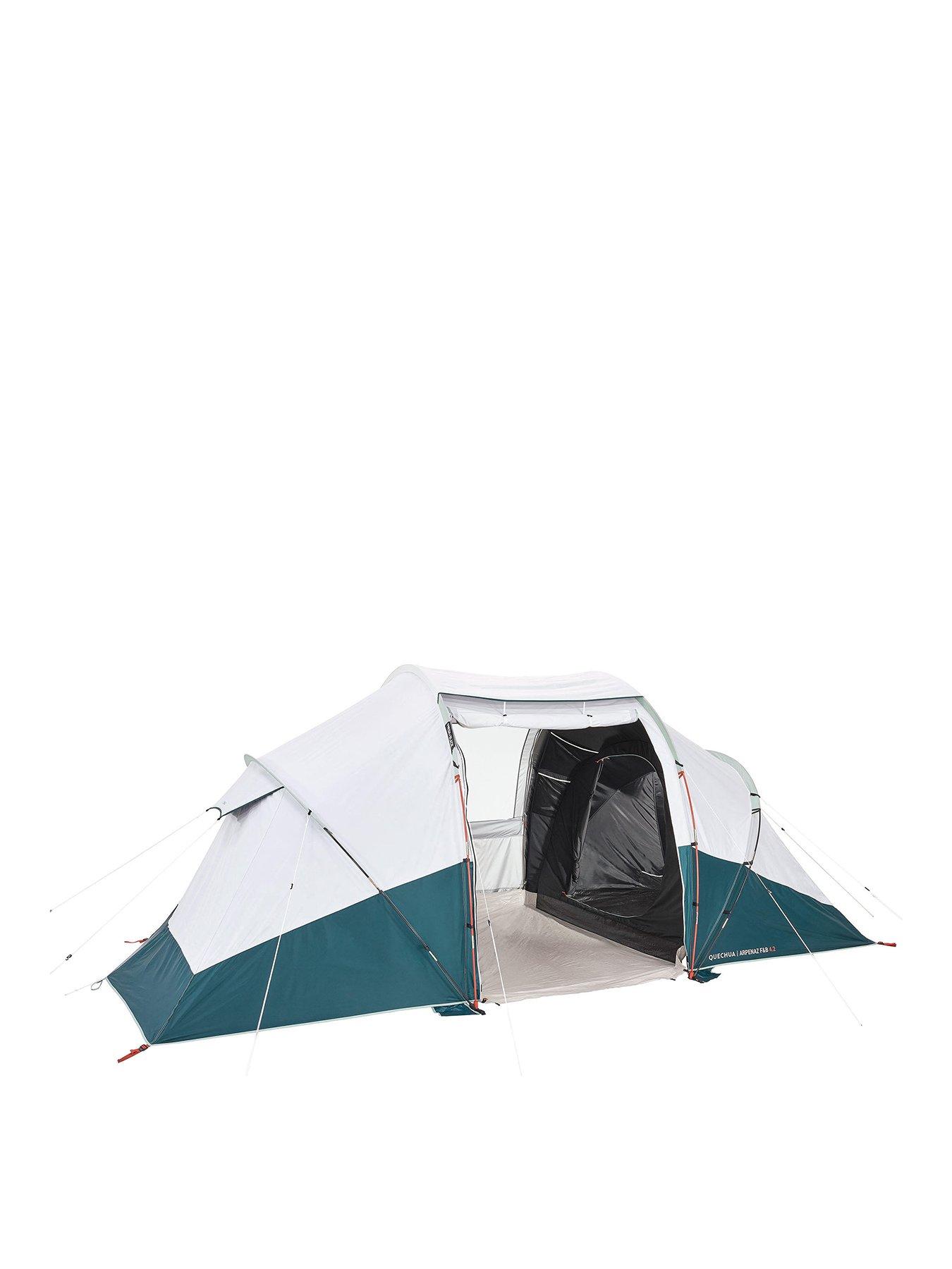 undefined Camping Tent With Poles Arpenaz 4.2 Fresh & Black - 4 Persons - 2 Bedrooms