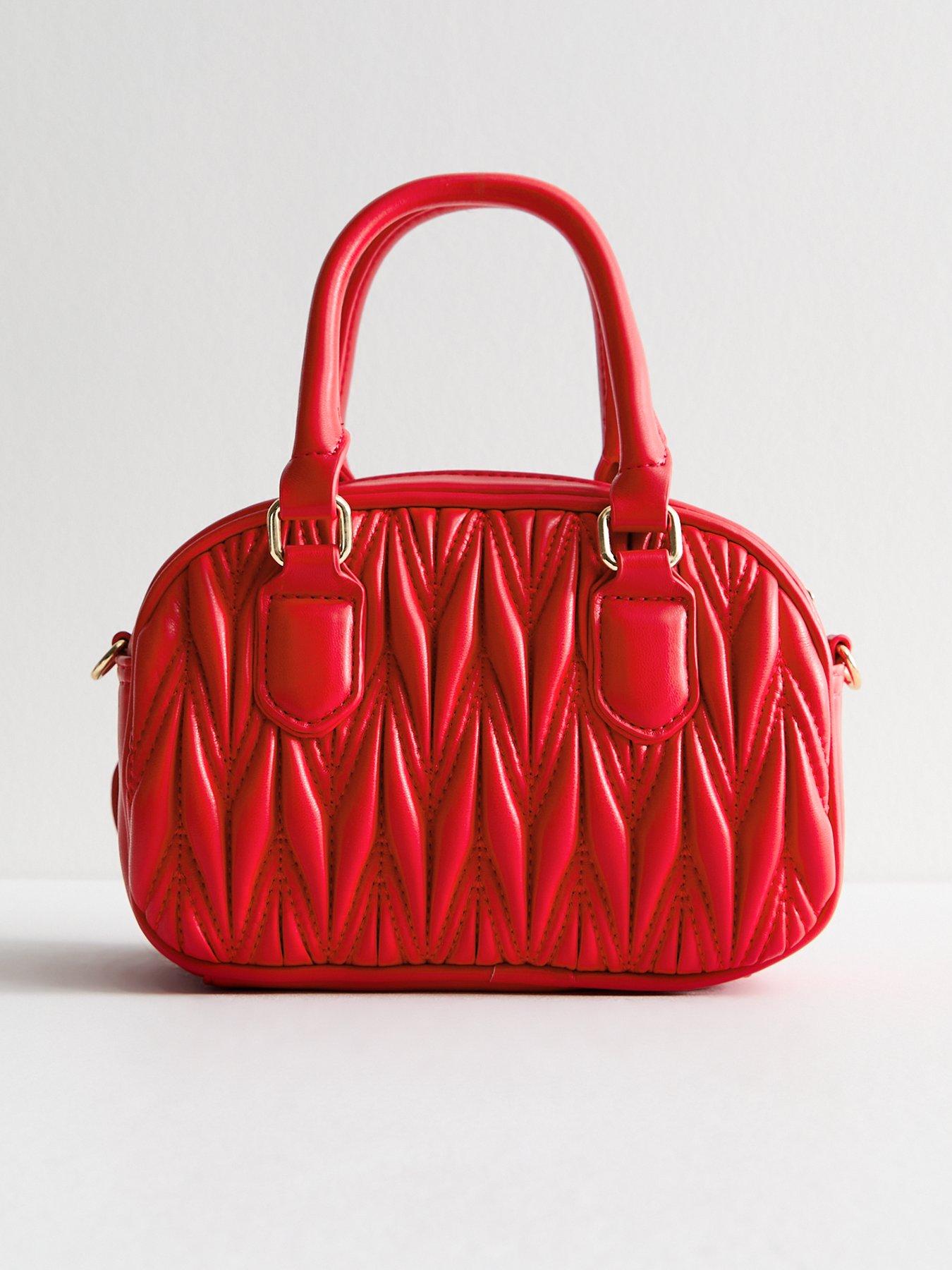  image of new-look-quilted-faux-leather-mini-crossbody-bag-bright-red