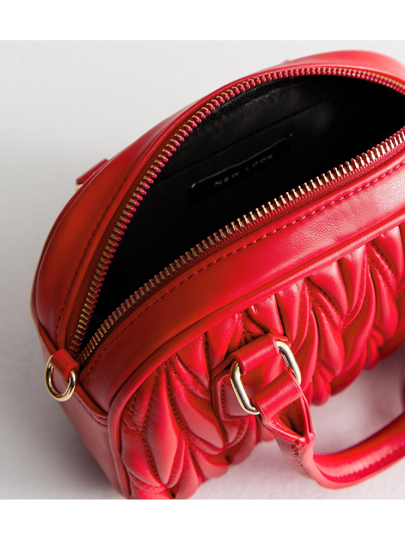 image of new-look-quilted-faux-leather-mini-crossbody-bag-bright-red