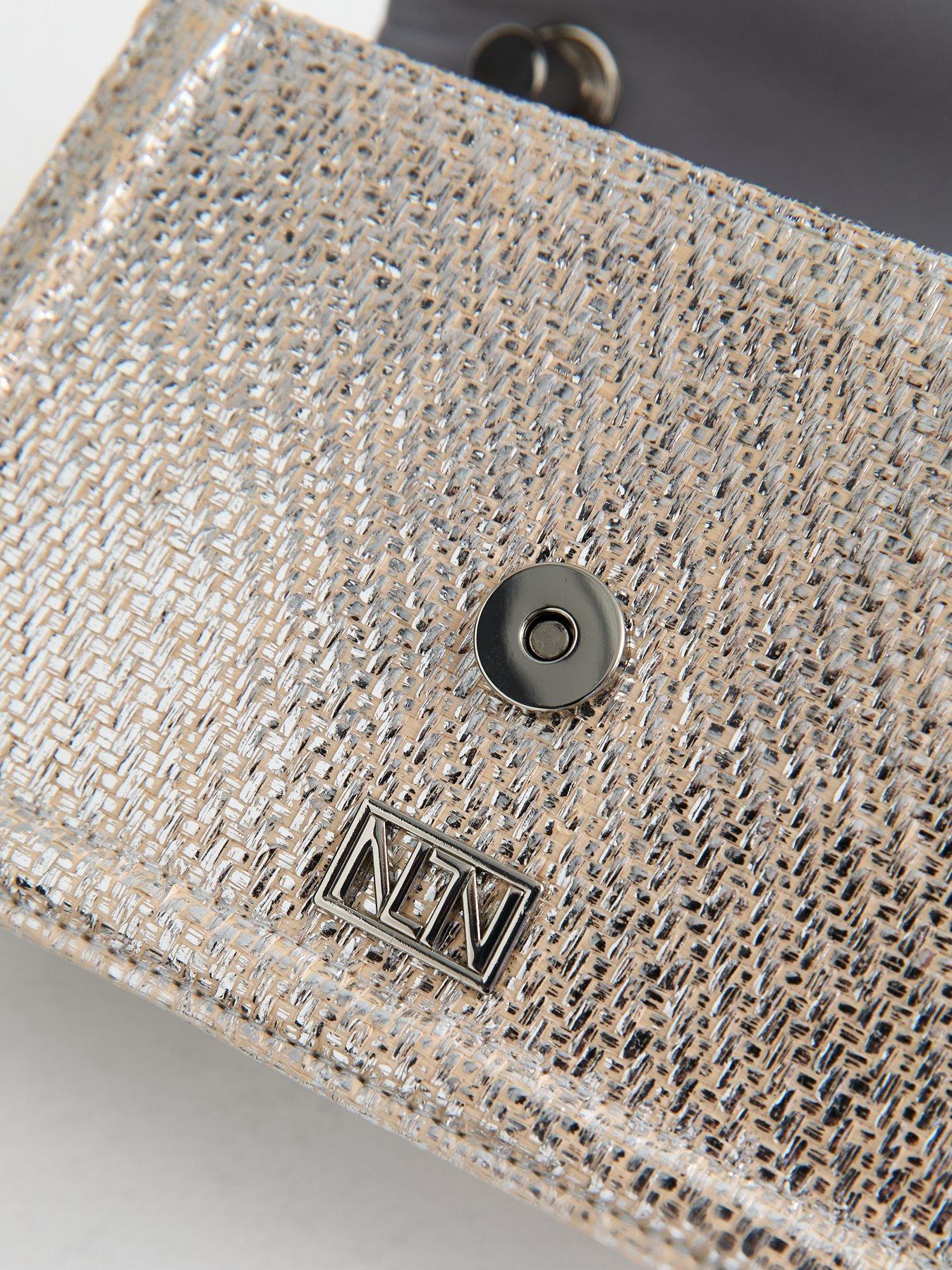  image of new-look-silver-raffia-top-handle-mini-bag