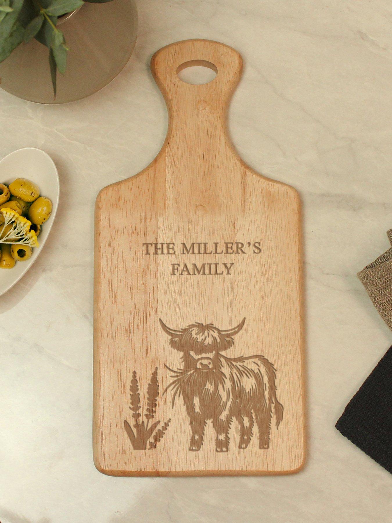  image of the-personalised-memento-company-personalised-highland-cow-chopping-board