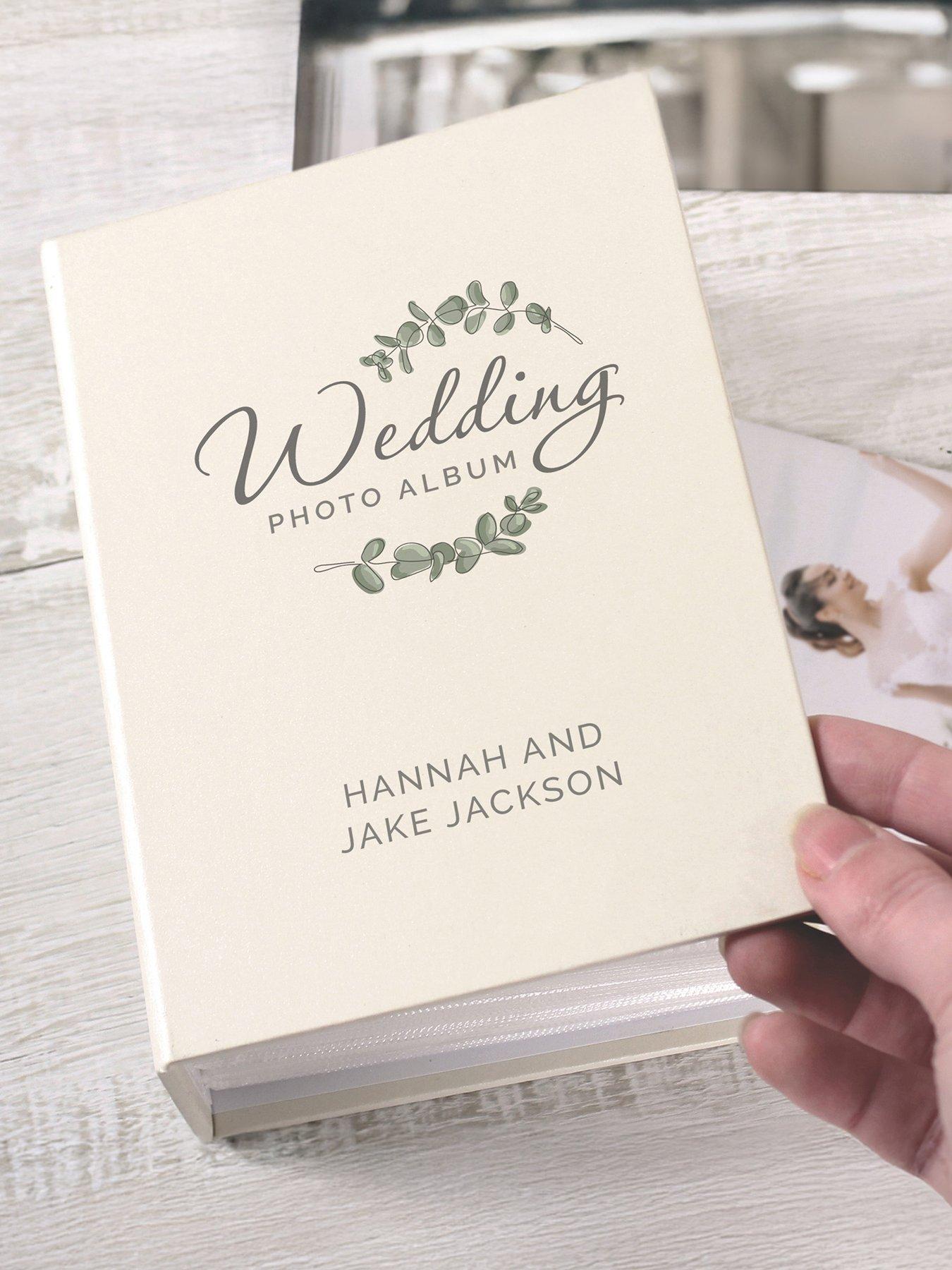 Image 1 of 3 of The Personalised Memento Company Personalised Wedding 6x4 Photo Album