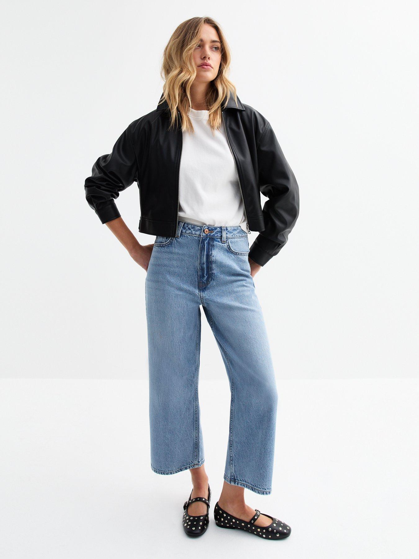  image of new-look-adalae-wide-leg-cropped-jeans-light-blue