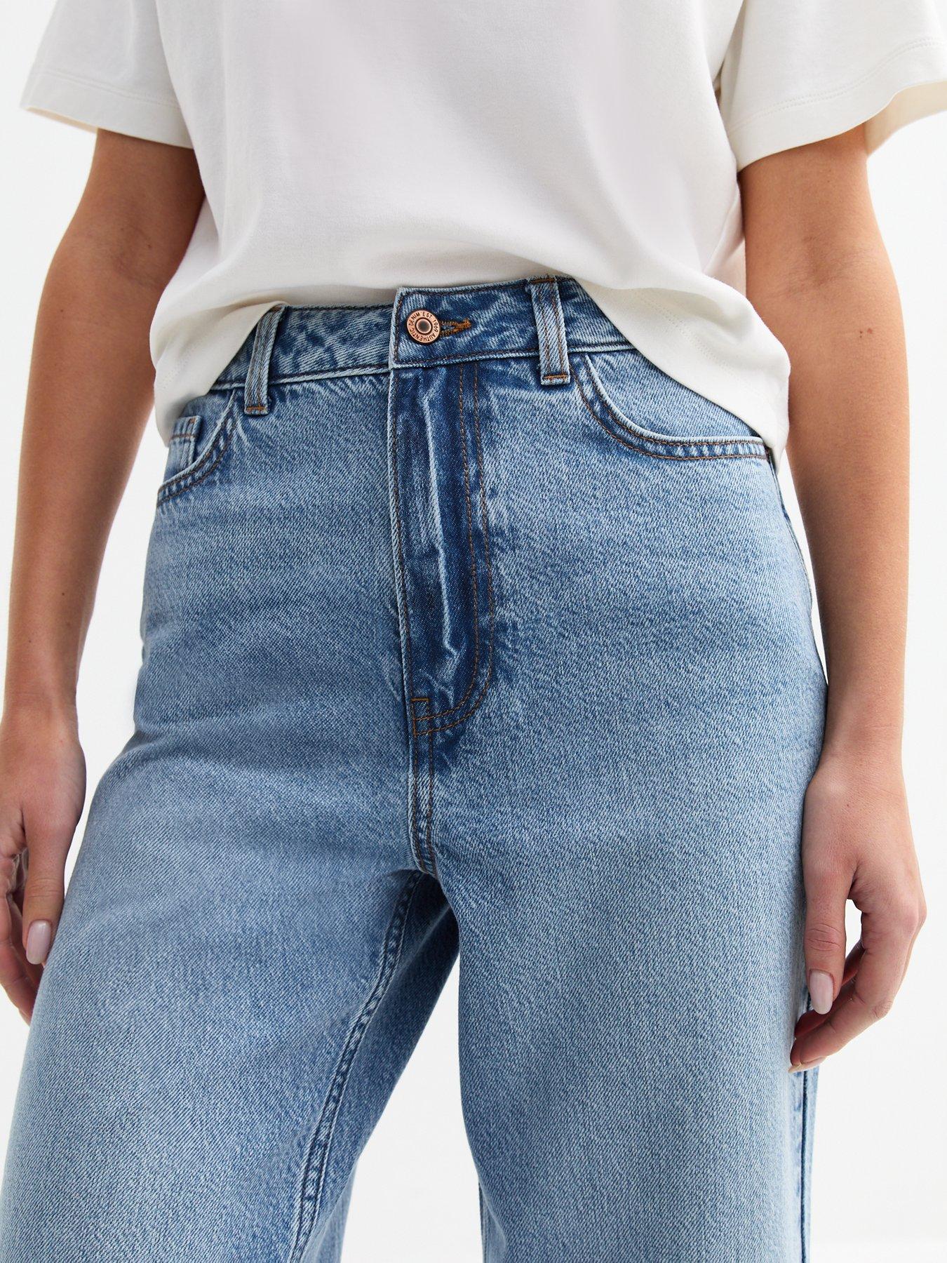  image of new-look-adalae-wide-leg-cropped-jeans-light-blue
