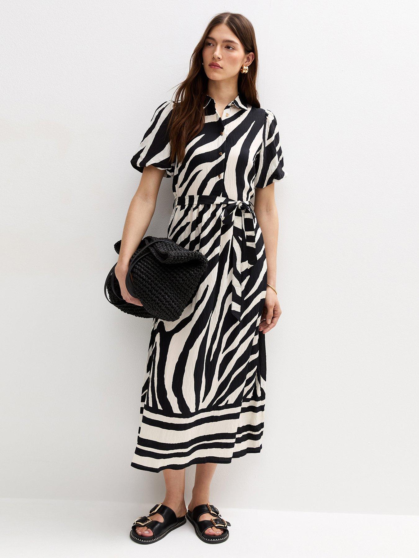 new-look-ziggy-zebra-puff-shirt-midi-black