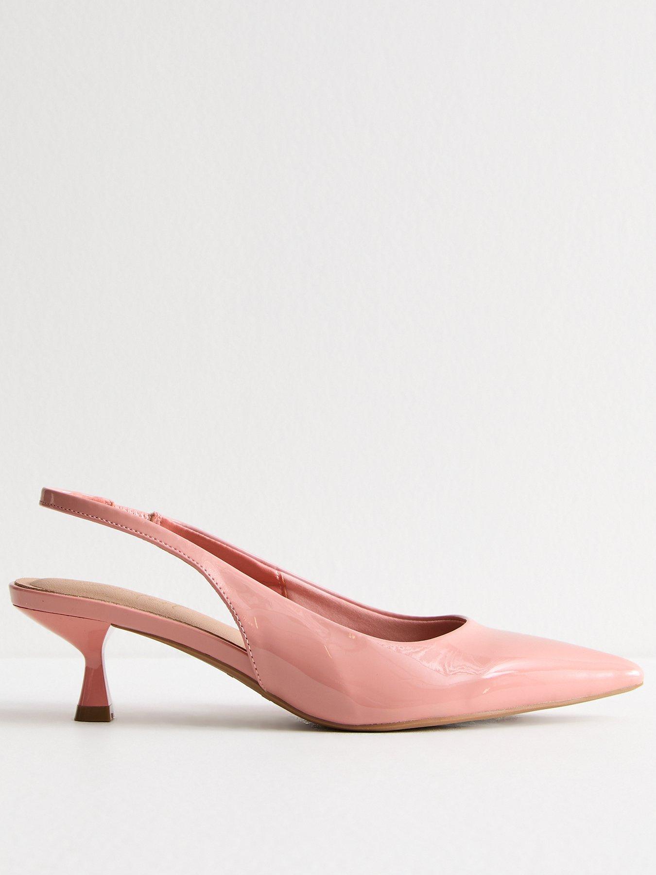 new-look-pink-slingback-kitten-heel-court-shoes