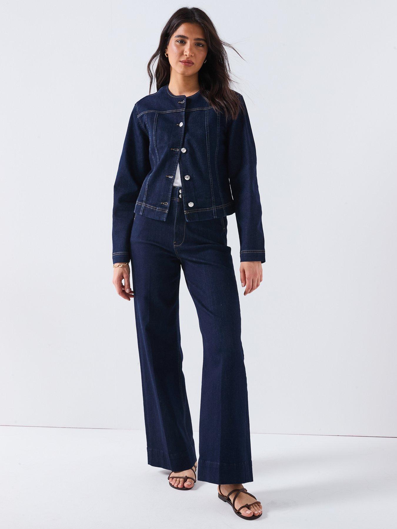  image of only-tailored-denim-jacket-blue