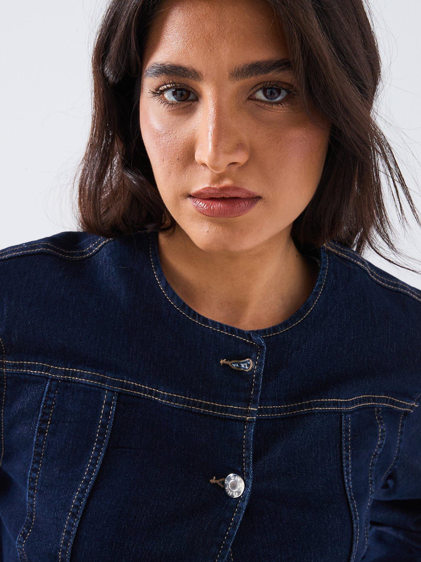  image of only-tailored-denim-jacket-blue
