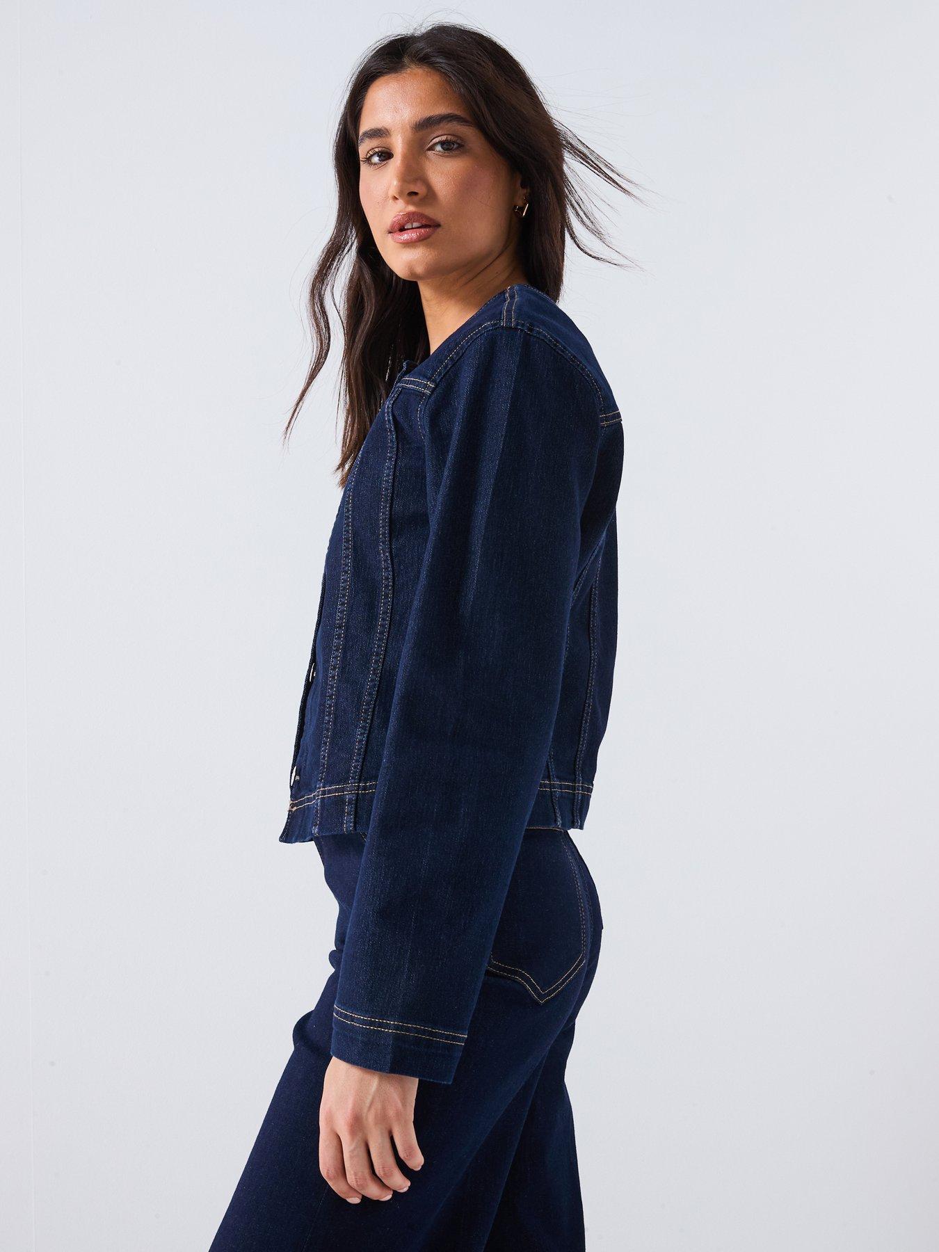  image of only-tailored-denim-jacket-blue