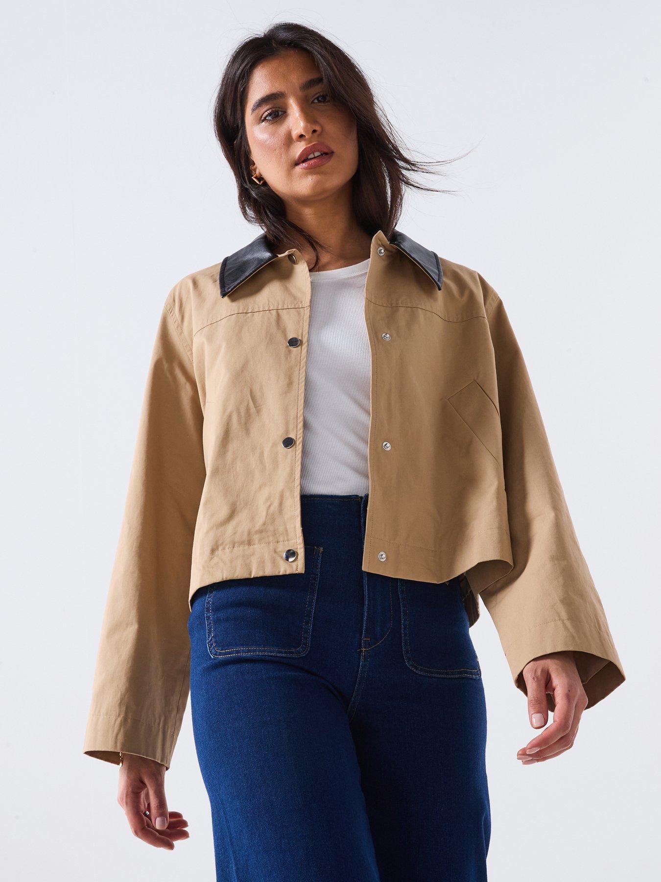 only-collar-utility-jacket-beige