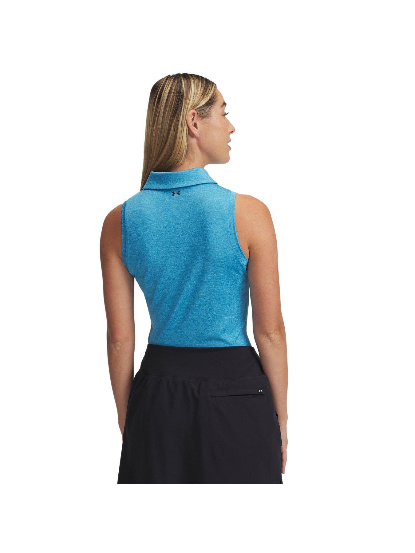 stillFront image of under-armour-womens-golf-playoff-sl-polo-t-shirt-ether-blue