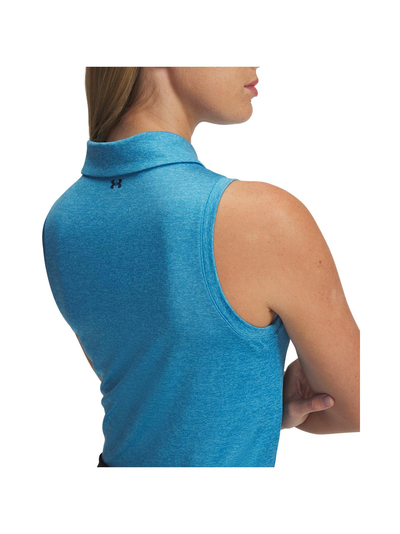  image of under-armour-womens-golf-playoff-sl-polo-t-shirt-ether-blue