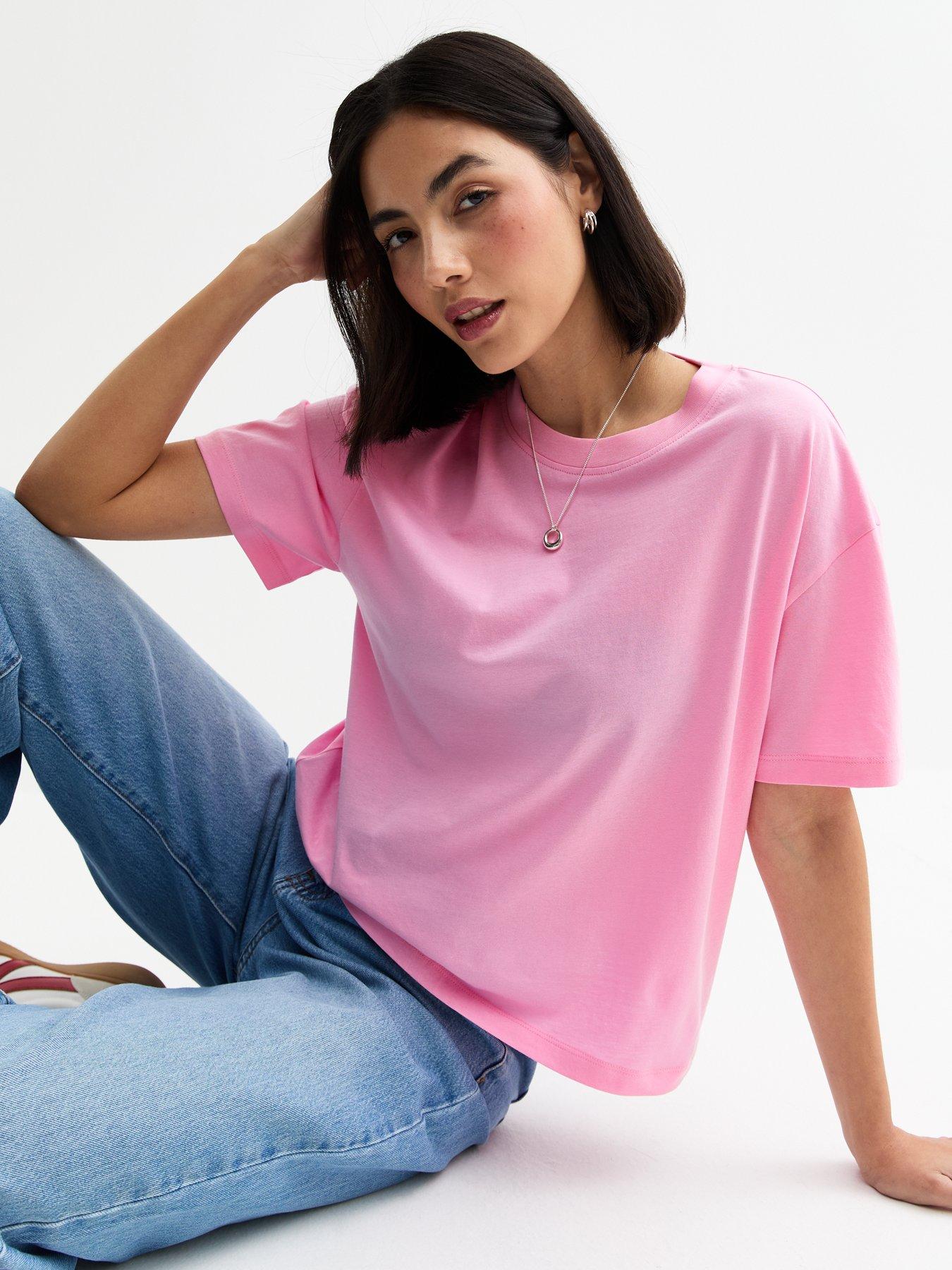 undefined Pink Boxy Fit T-shirt