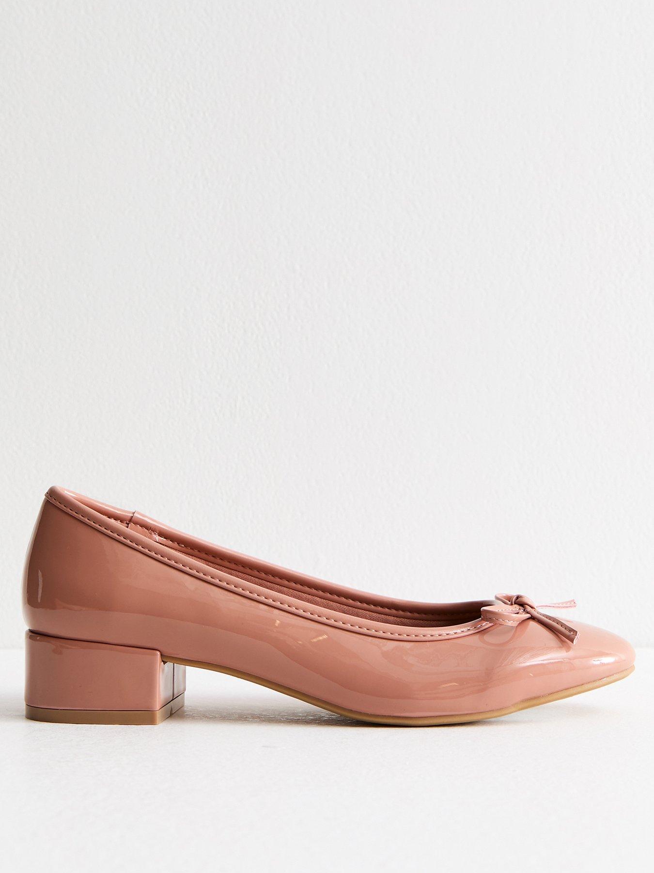 new-look-pink-patent-heeled-ballerina-pumps