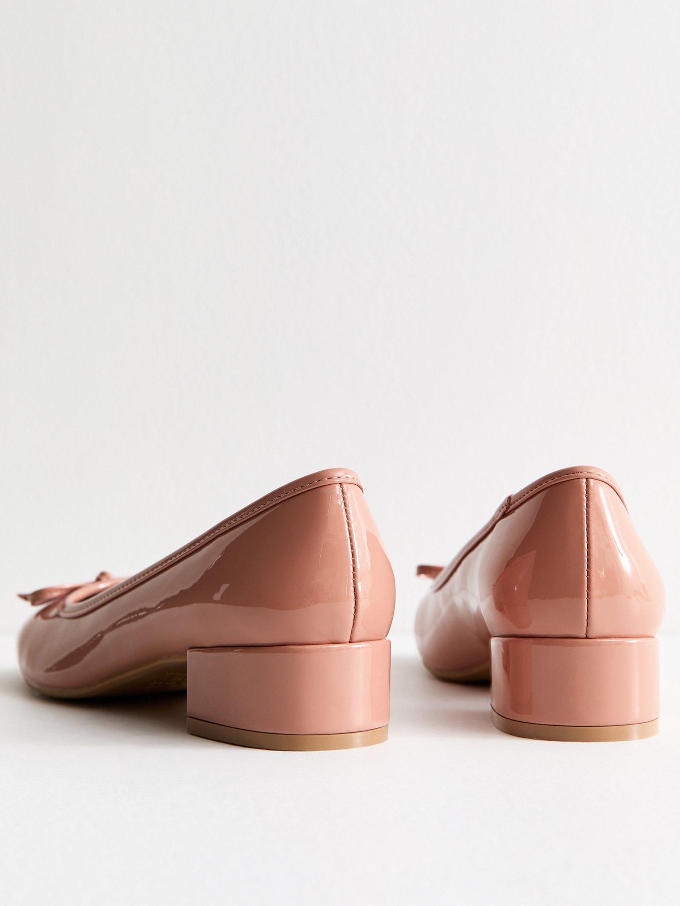  image of new-look-pink-patent-heeled-ballerina-pumps
