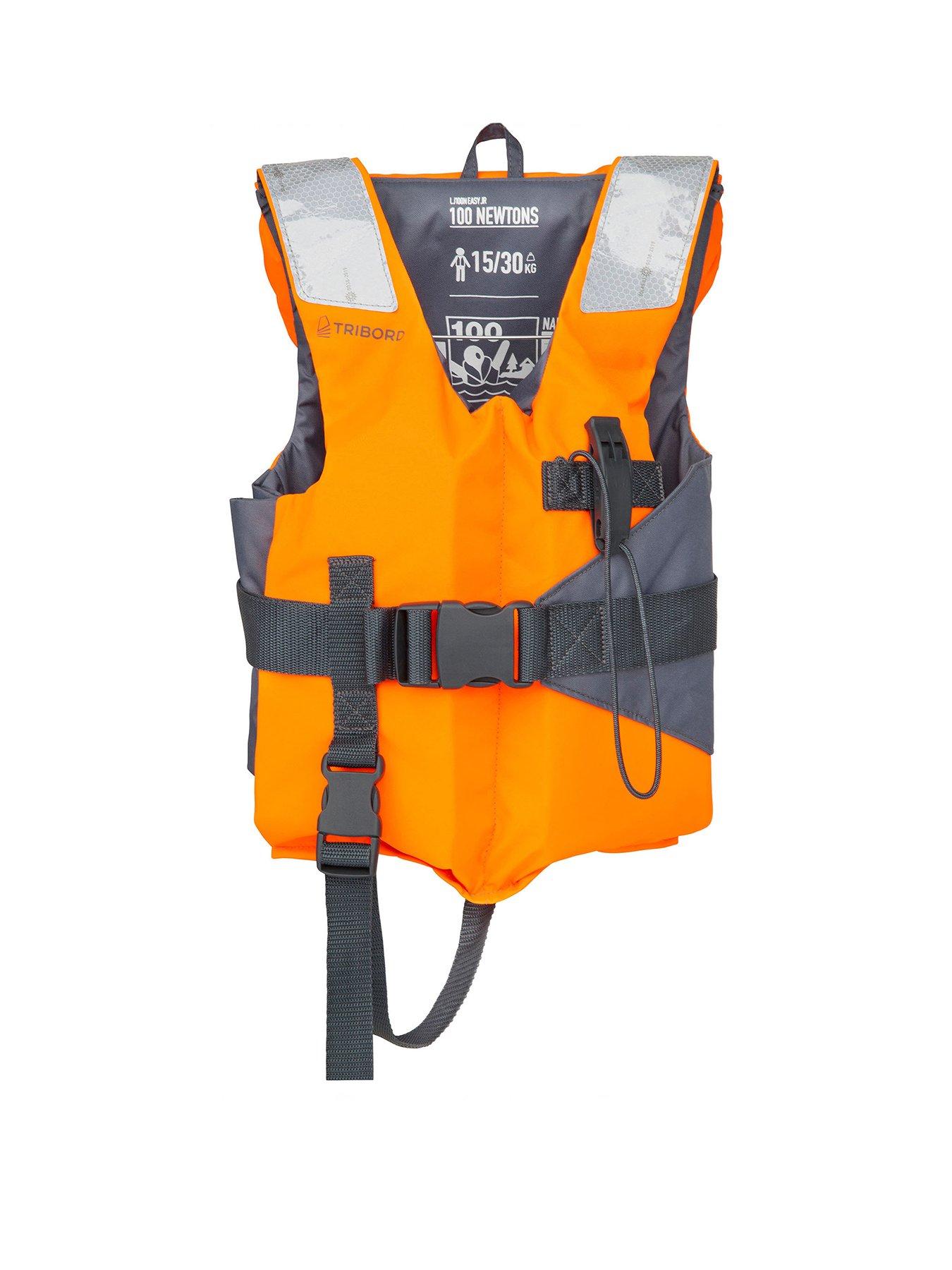 Decathlon Kids Life Jacket LJ100N Easy JR 15-40 Kg - Orange/Grey