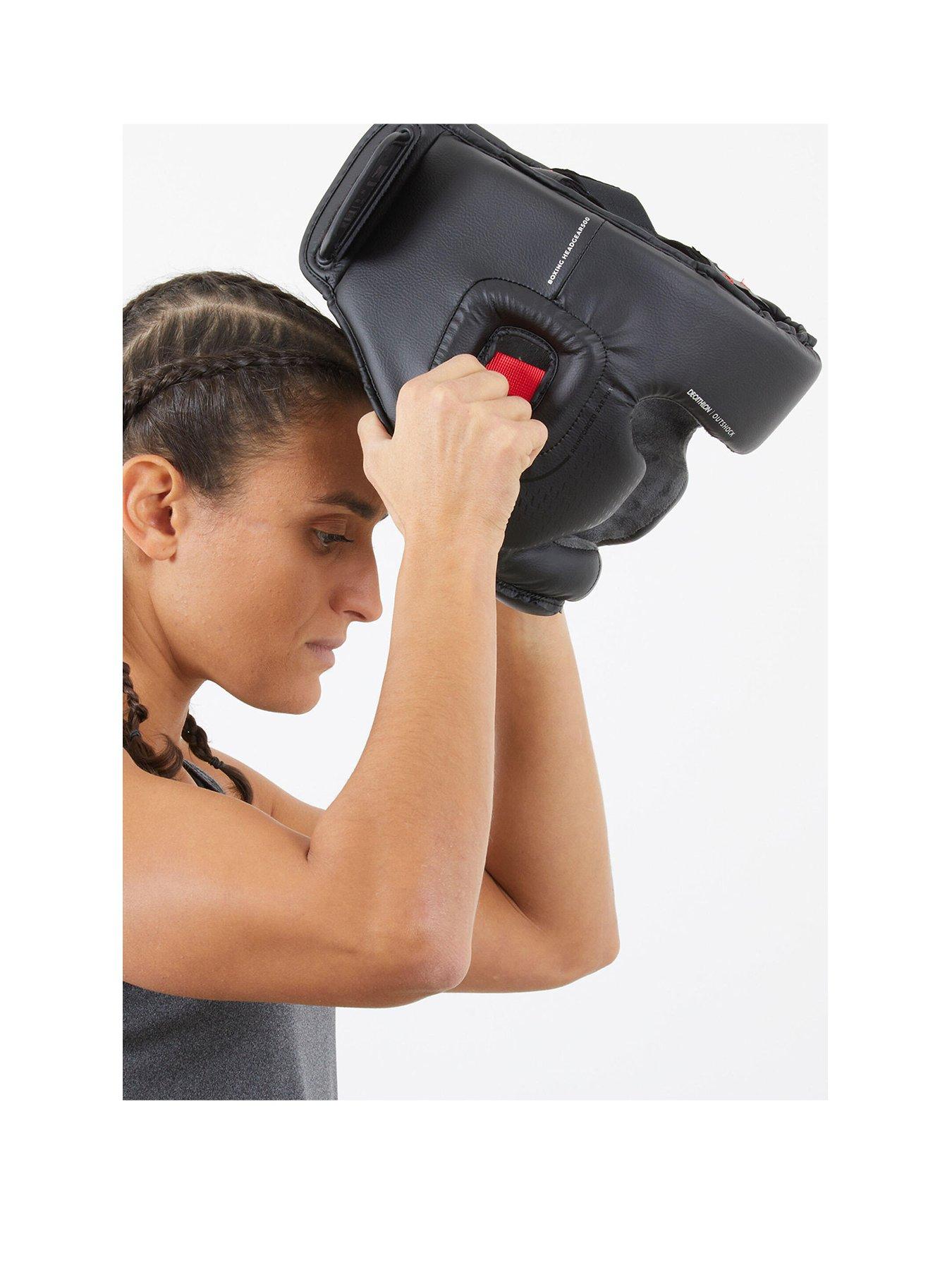  image of decathlon-boxing-full-face-headguard-500-black