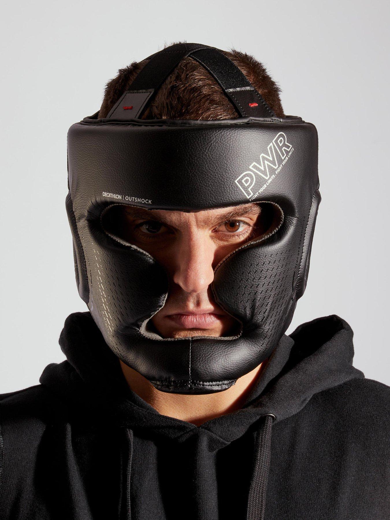  image of decathlon-boxing-full-face-headguard-500-black