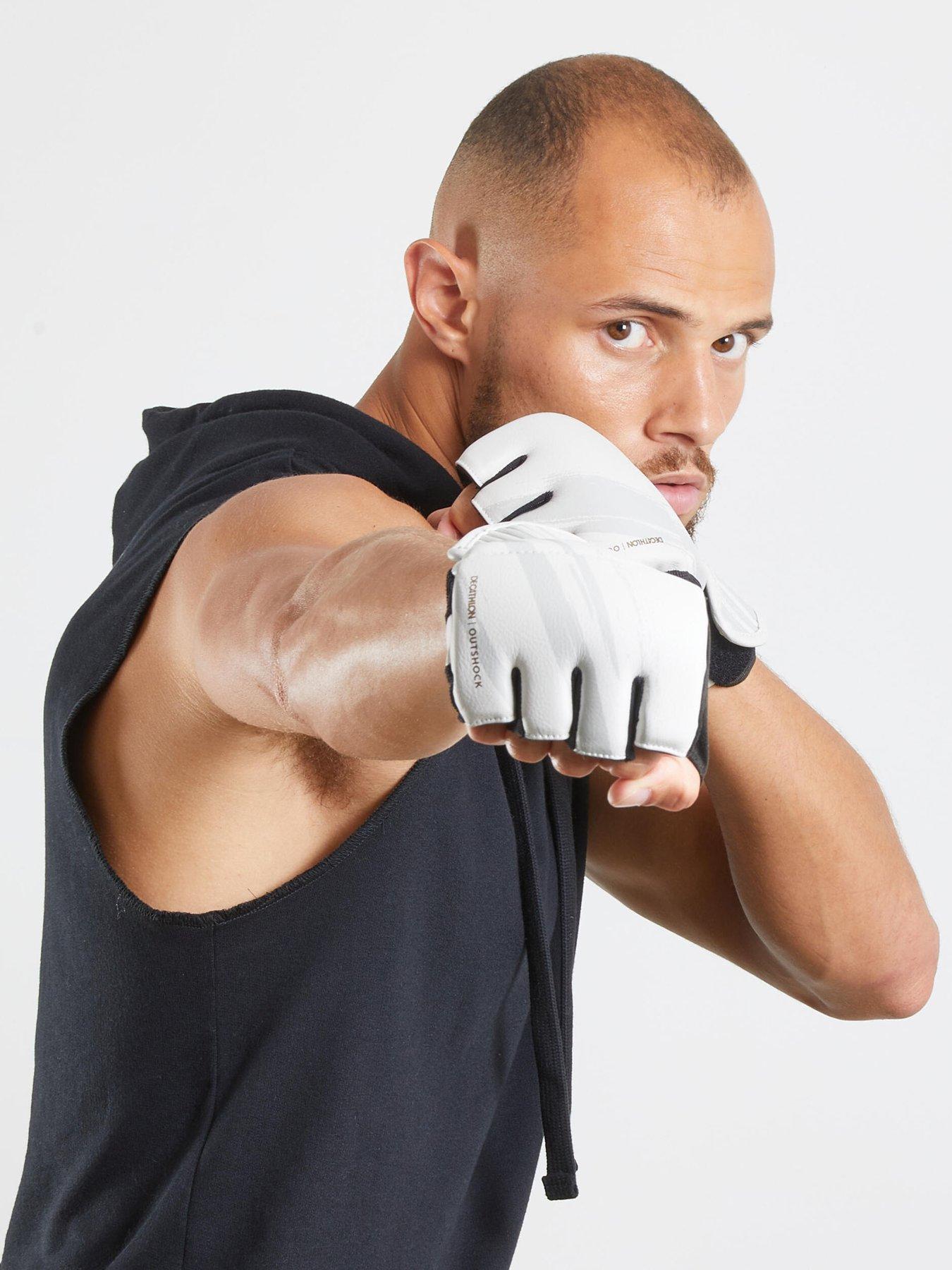  image of decathlon-cardio-boxing-mitts-100-white
