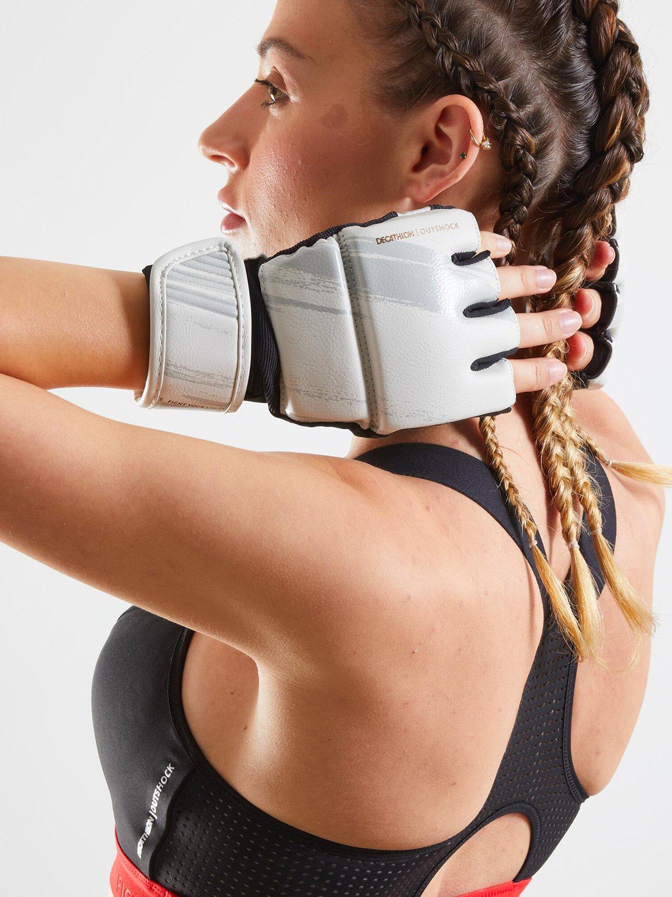  image of decathlon-cardio-boxing-mitts-100-white