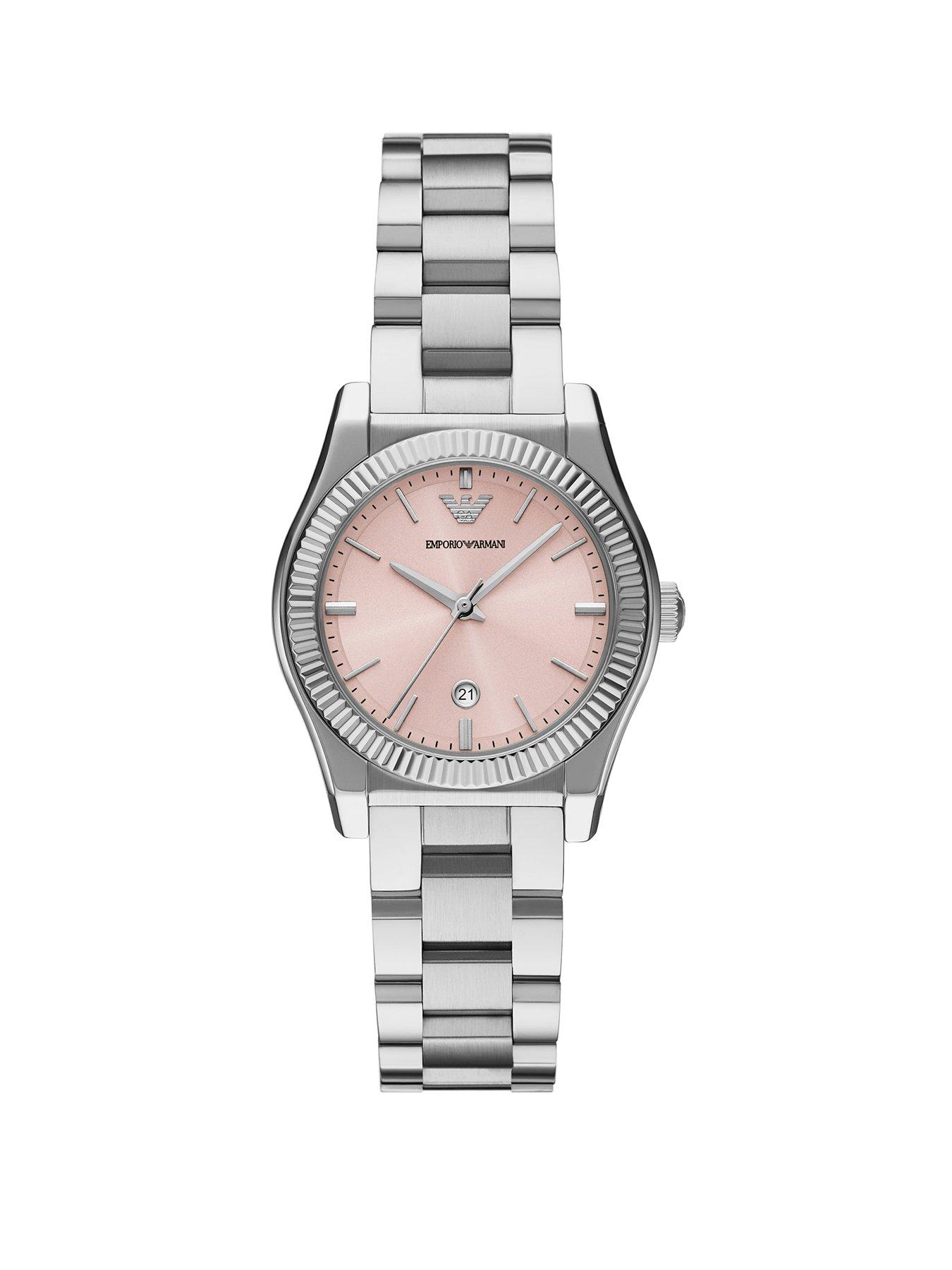  image of emporio-armani-womens-3-hand-date-stainless-steel-watch-ar11658