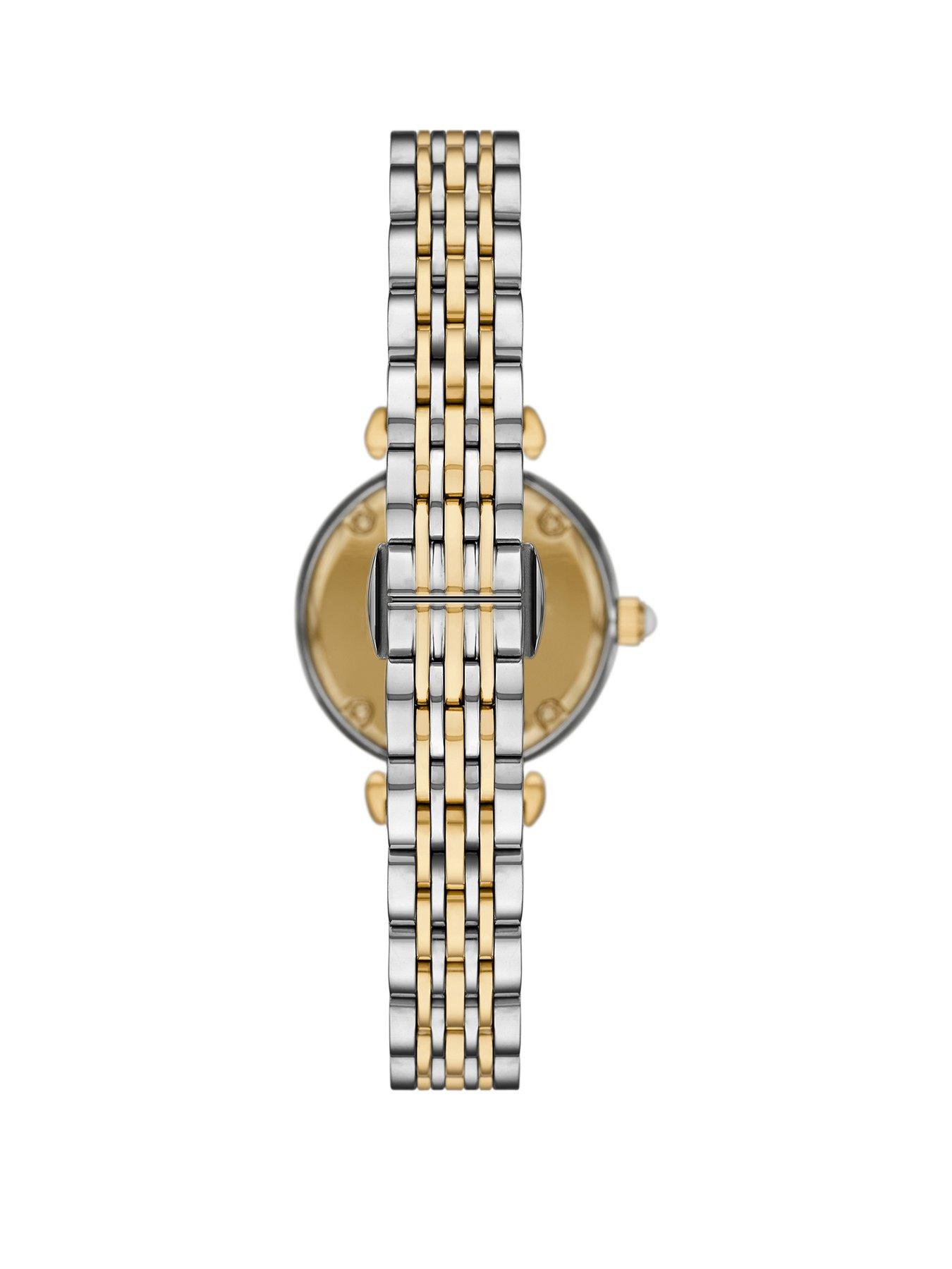  image of emporio-armani-womens-2-hand-2-tone-stainless-steel-watch-and-bracelet-setnbspnbspar80078set