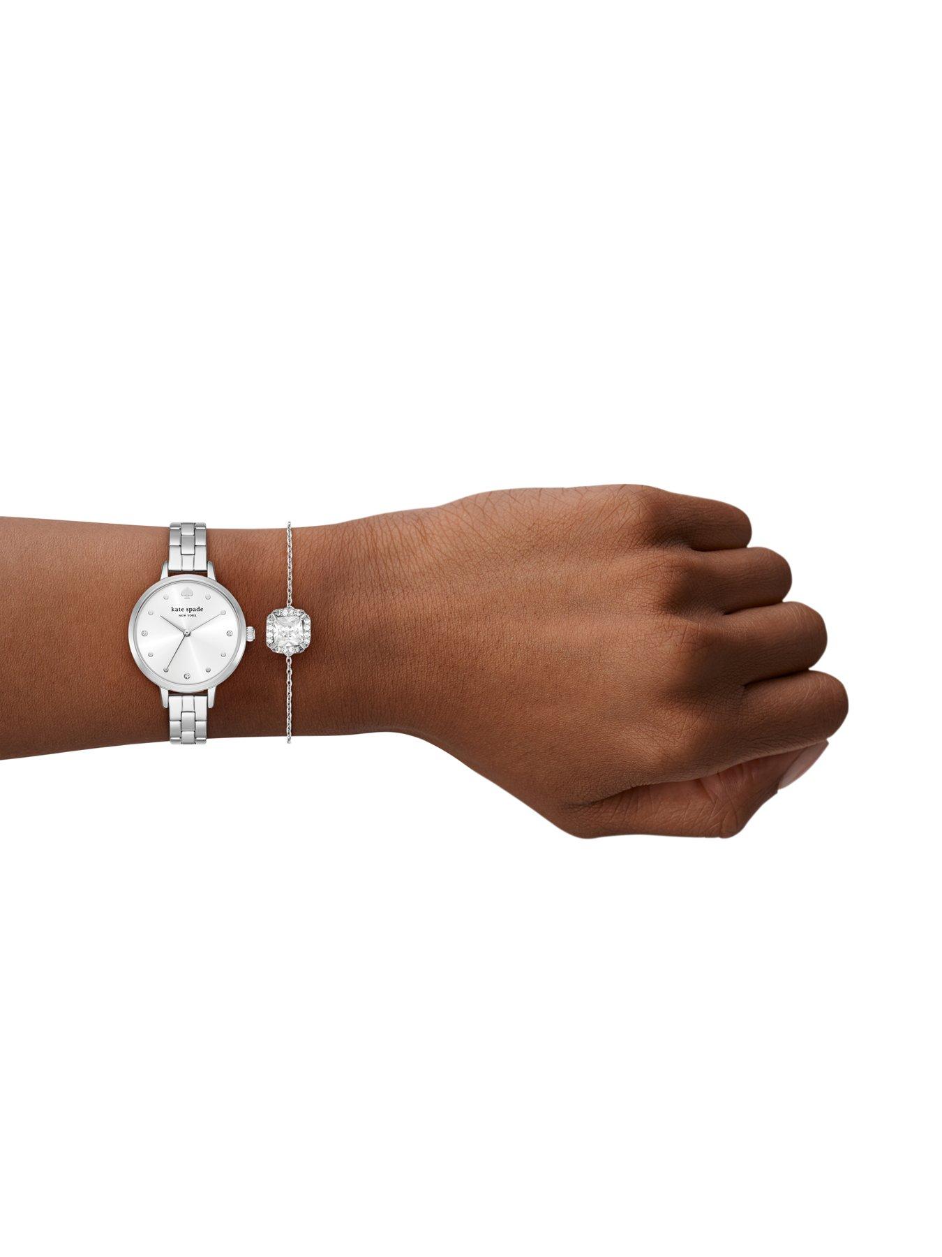  image of kate-spade-new-york-womens-metro-three-hand-silver-tone-alloy-watch-ksw1867