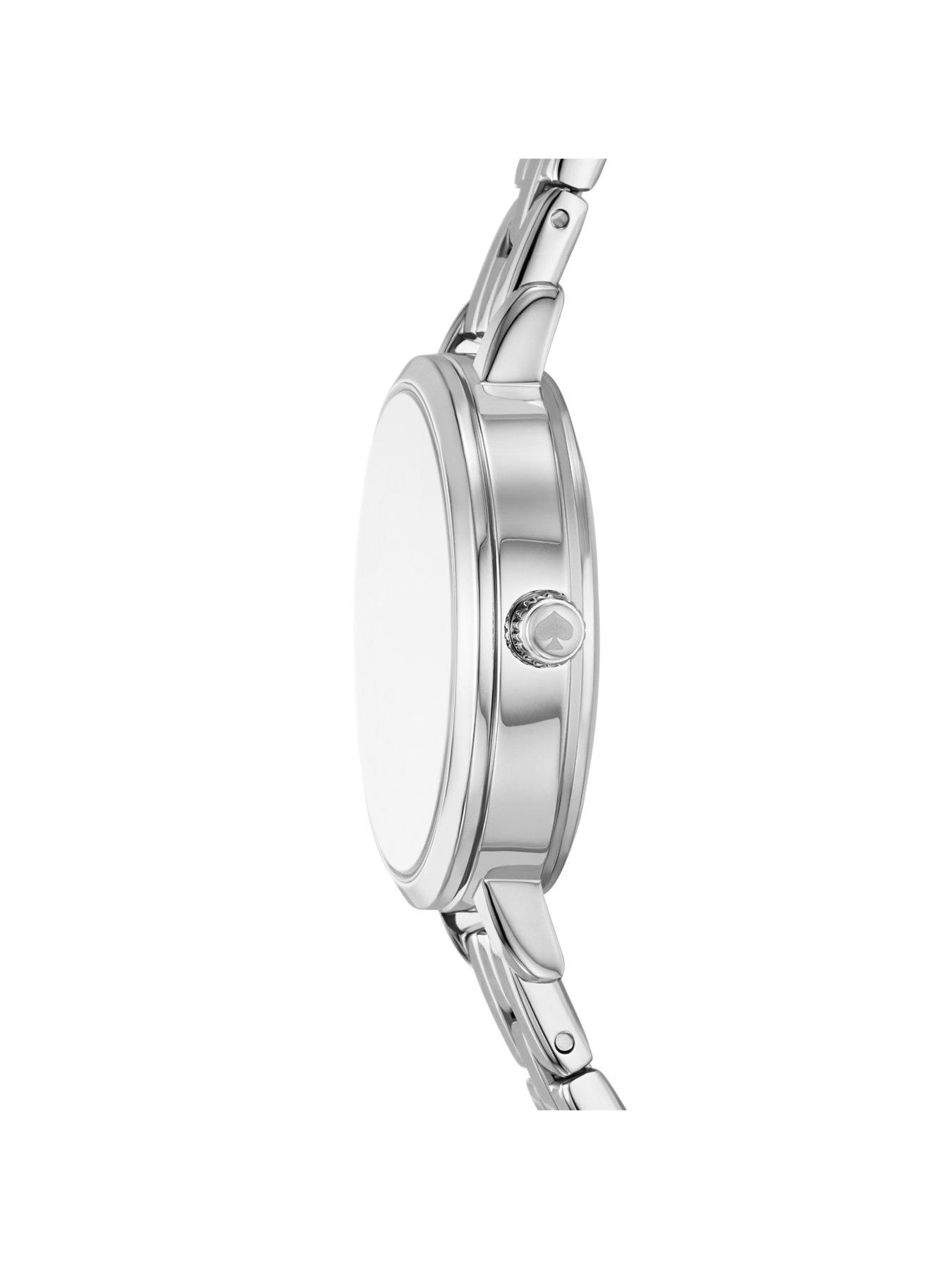  image of kate-spade-new-york-womens-metro-three-hand-silver-tone-alloy-watch-ksw1867