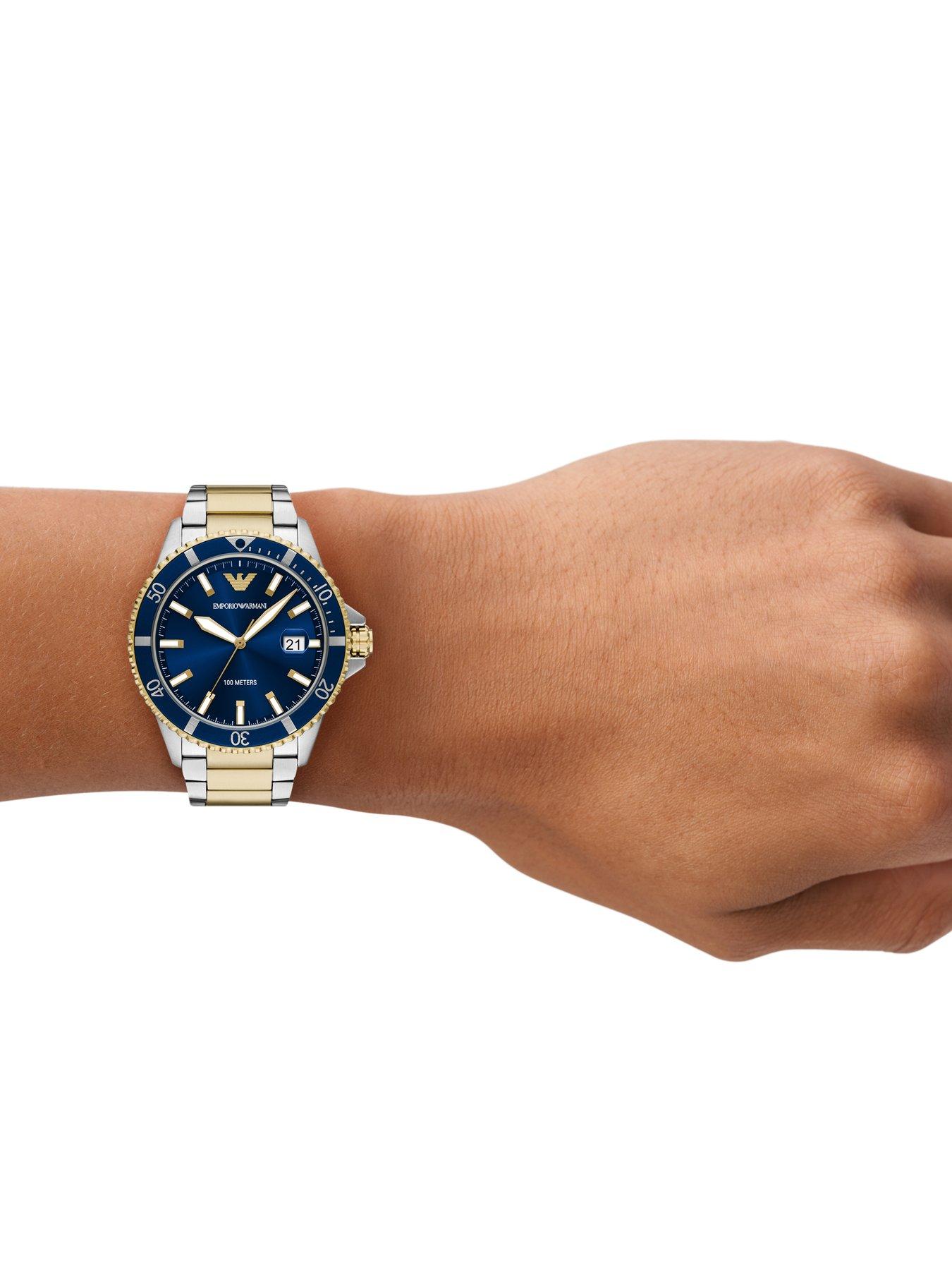  image of emporio-armani-mens-world-explorer-3-hand-date-stainless-steel-watchnbspar11682