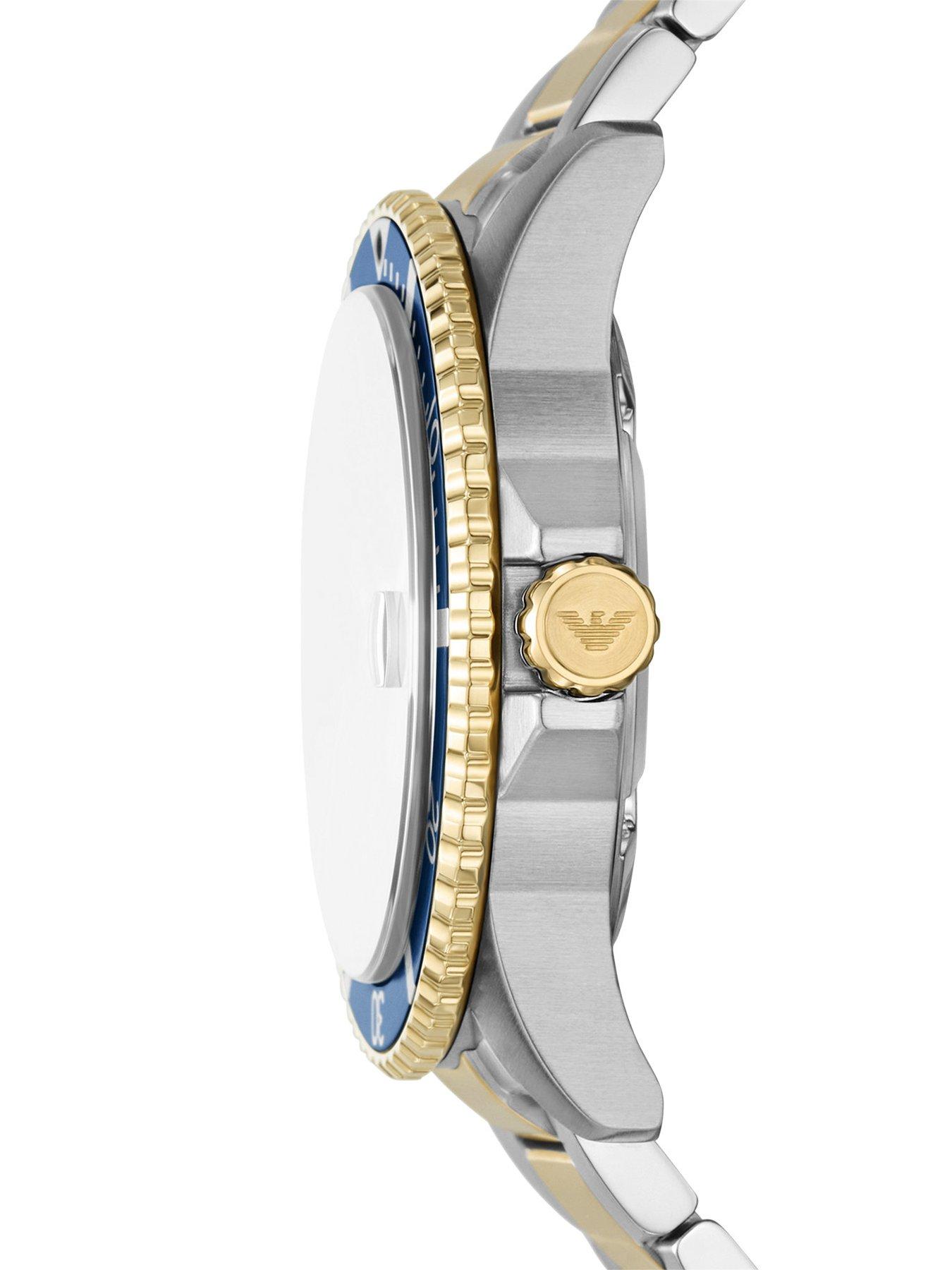  image of emporio-armani-mens-world-explorer-3-hand-date-stainless-steel-watchnbspar11682
